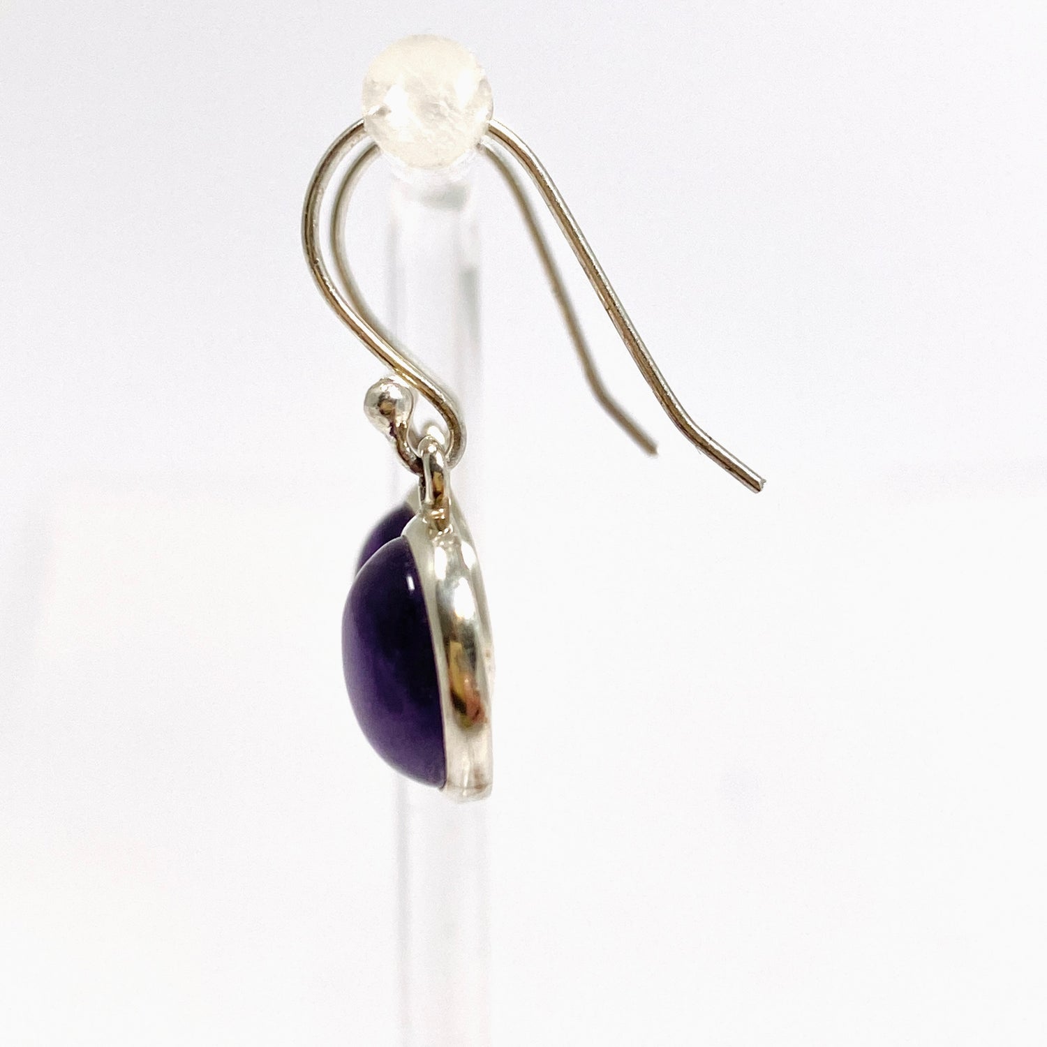 Amethyst Round Cabochon Earrings PEGJ400