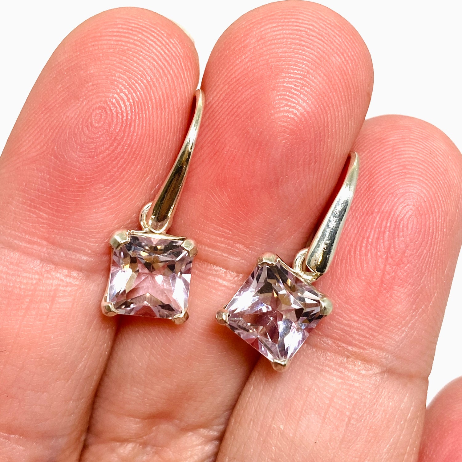 Amethyst Square Faceted Earrings PEG300