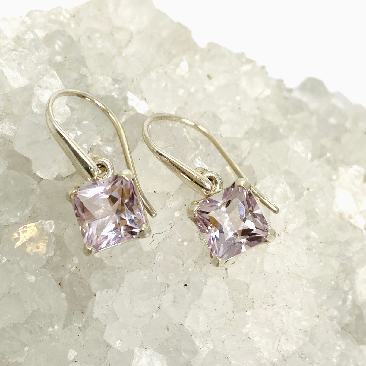 Amethyst Square Faceted Earrings PEG300