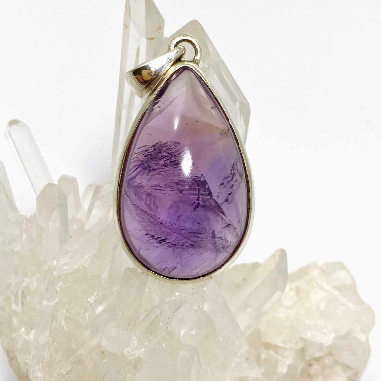 Amethyst Teardrop Cabochon Pendant PPGJ992
