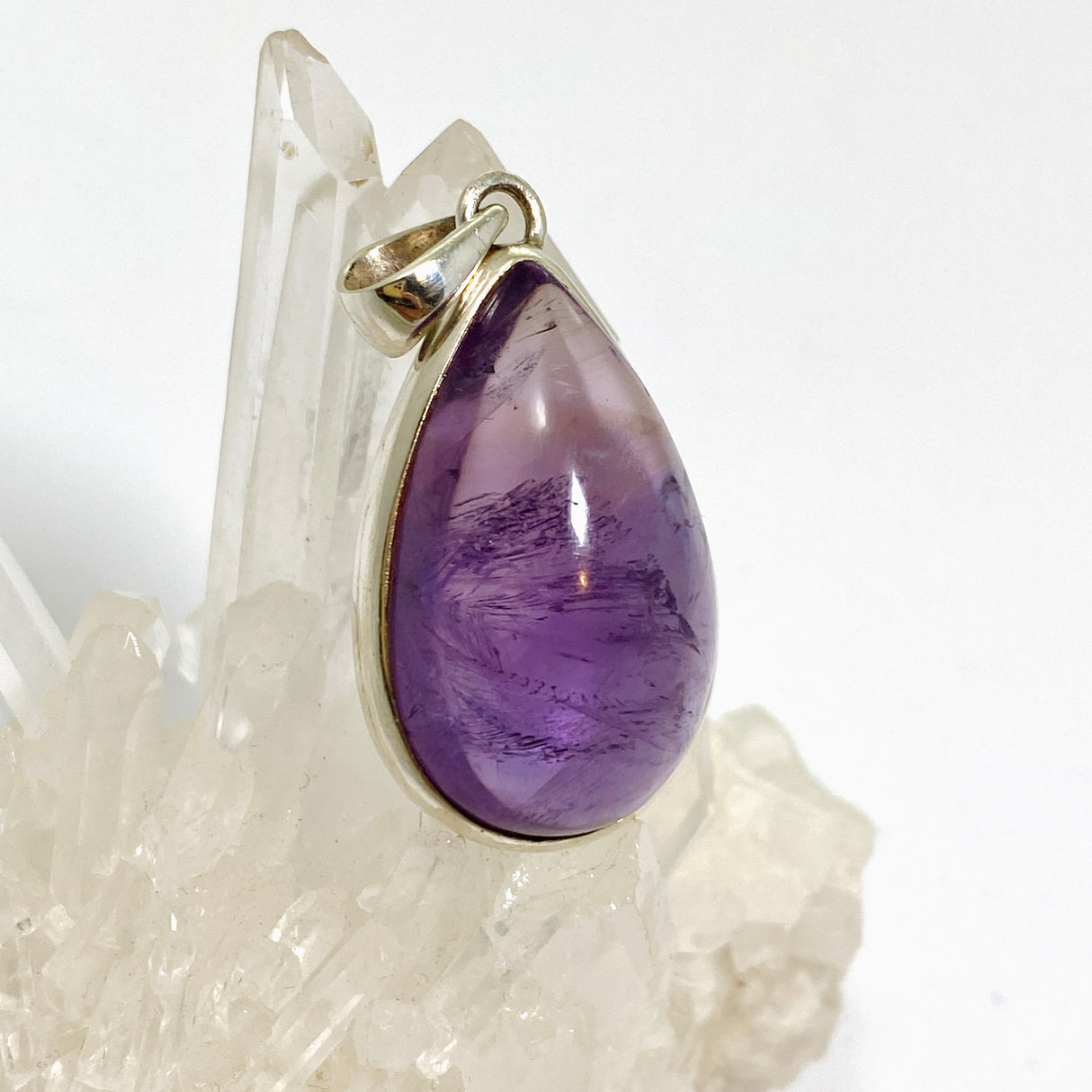 Amethyst Teardrop Cabochon Pendant PPGJ992