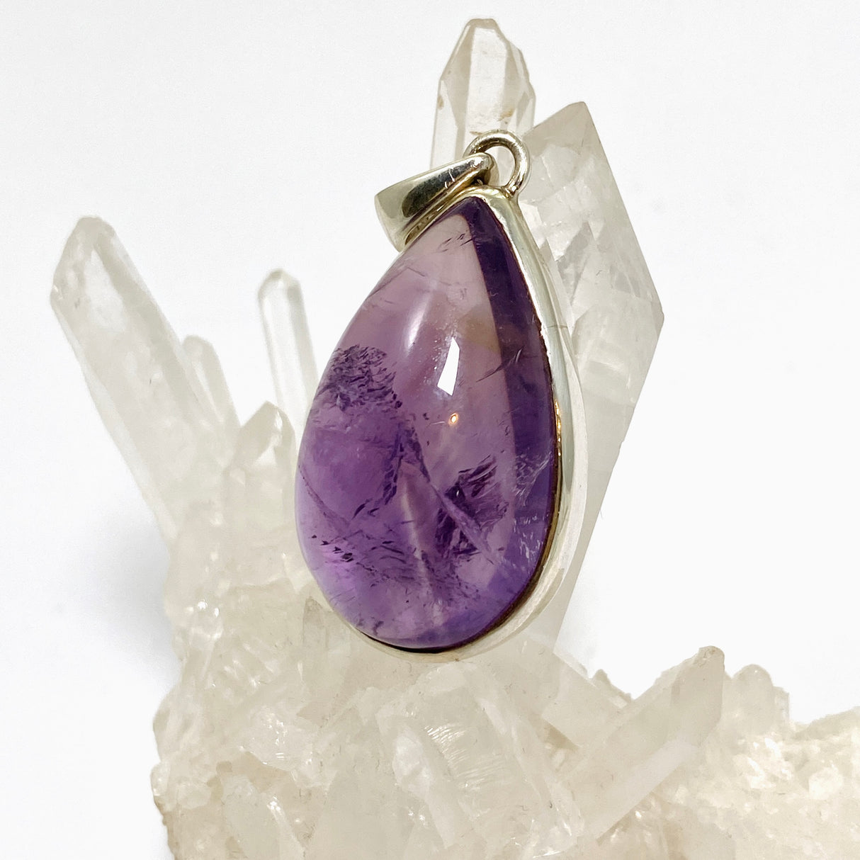 Amethyst Teardrop Cabochon Pendant PPGJ992