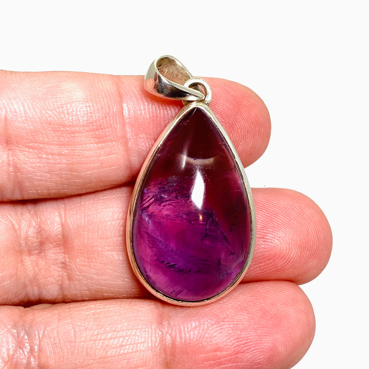 Amethyst Teardrop Cabochon Pendant PPGJ992