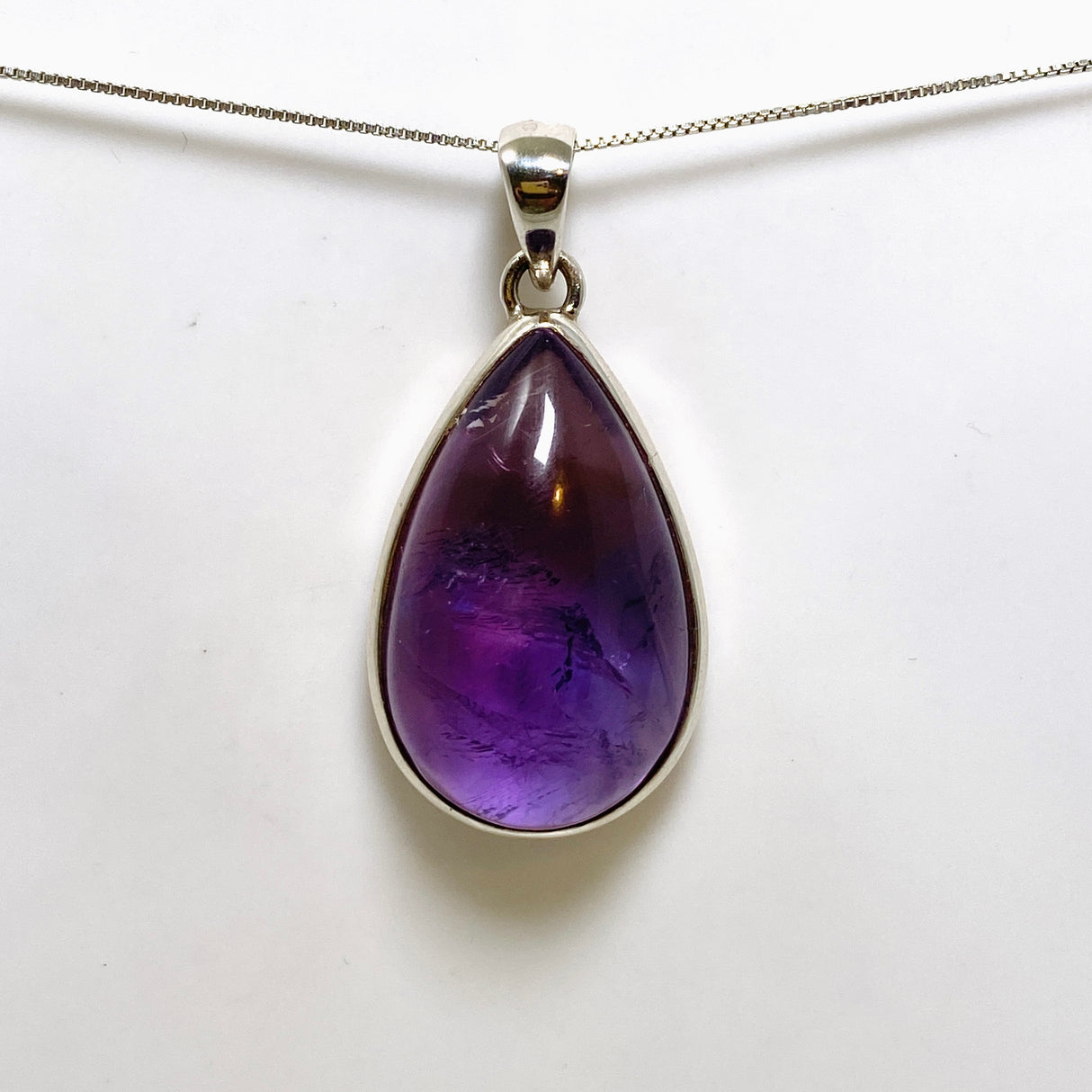 Amethyst Teardrop Cabochon Pendant PPGJ992