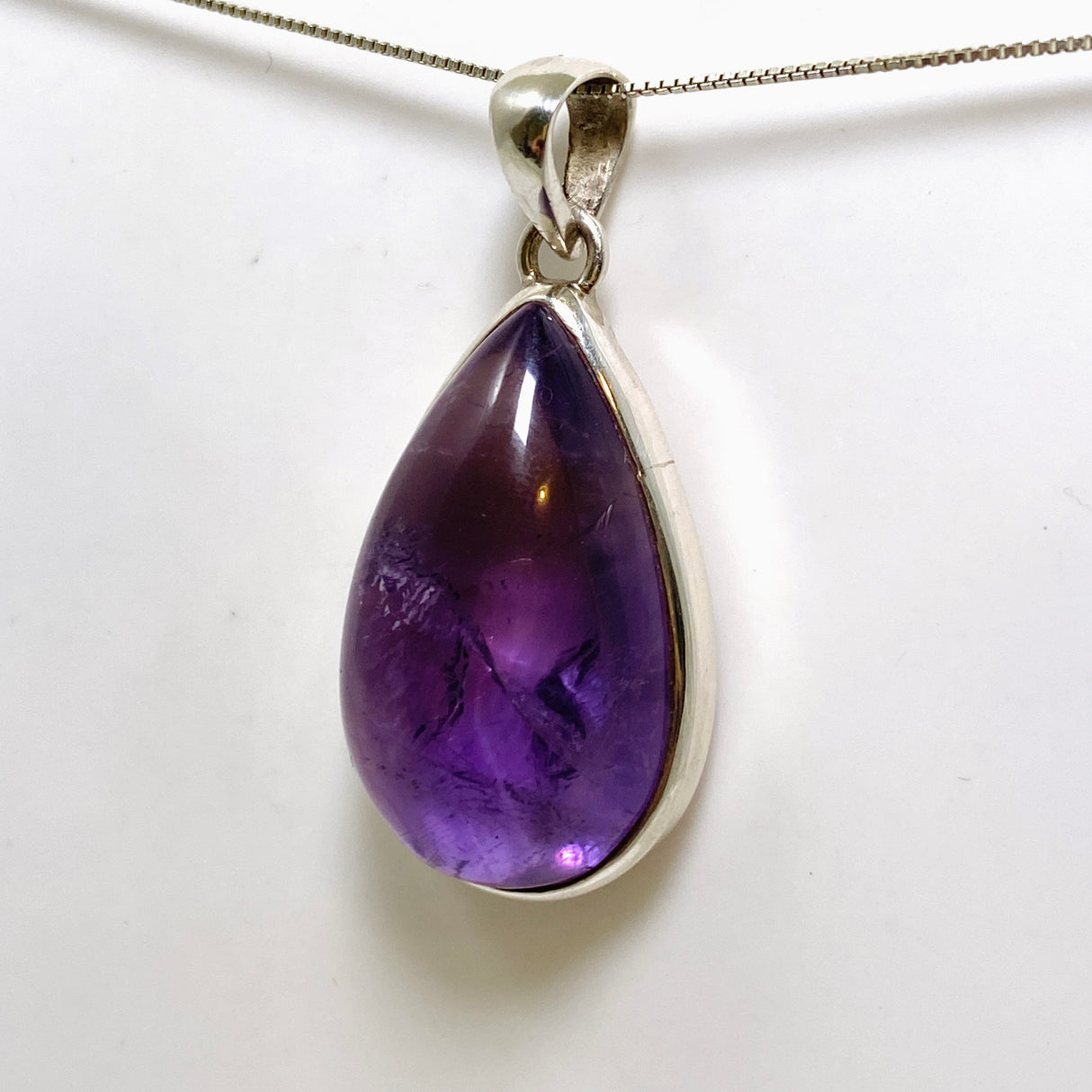 Amethyst Teardrop Cabochon Pendant PPGJ992