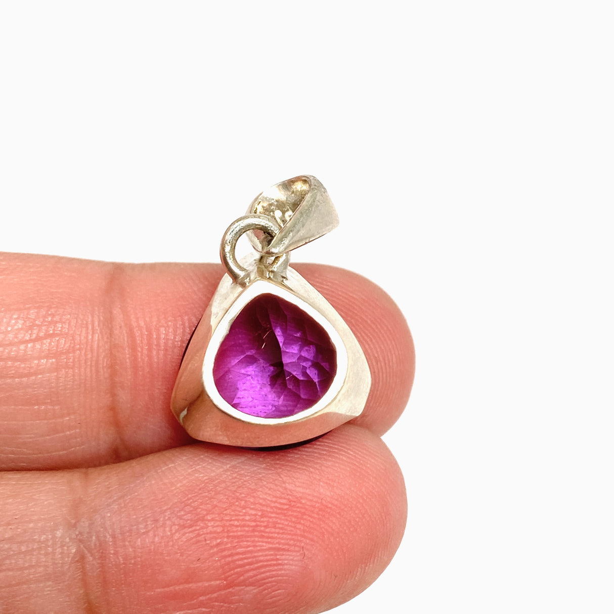 Amethyst Teardrop Faceted Pendant PPGJ1292