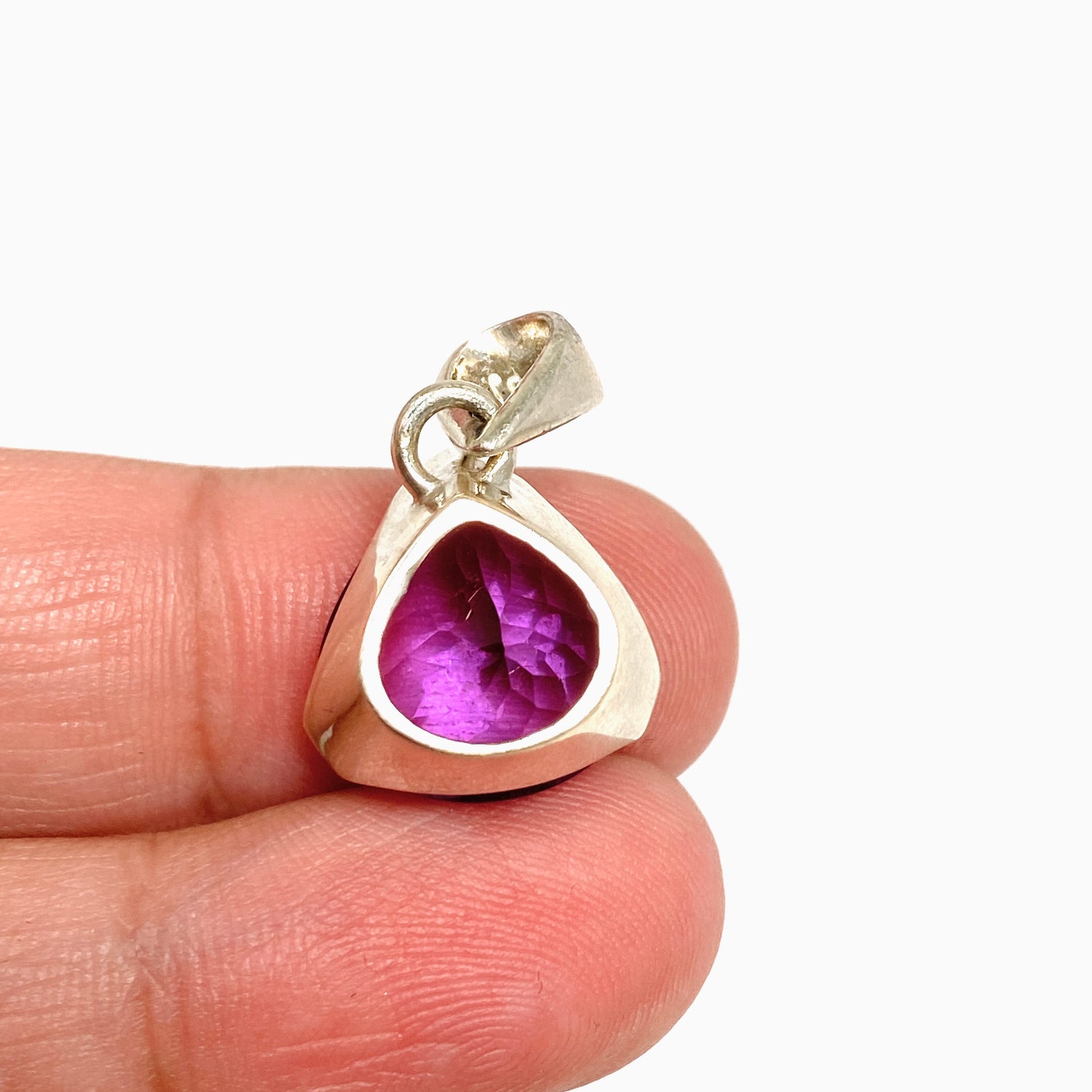 Amethyst Teardrop Faceted Pendant PPGJ1292
