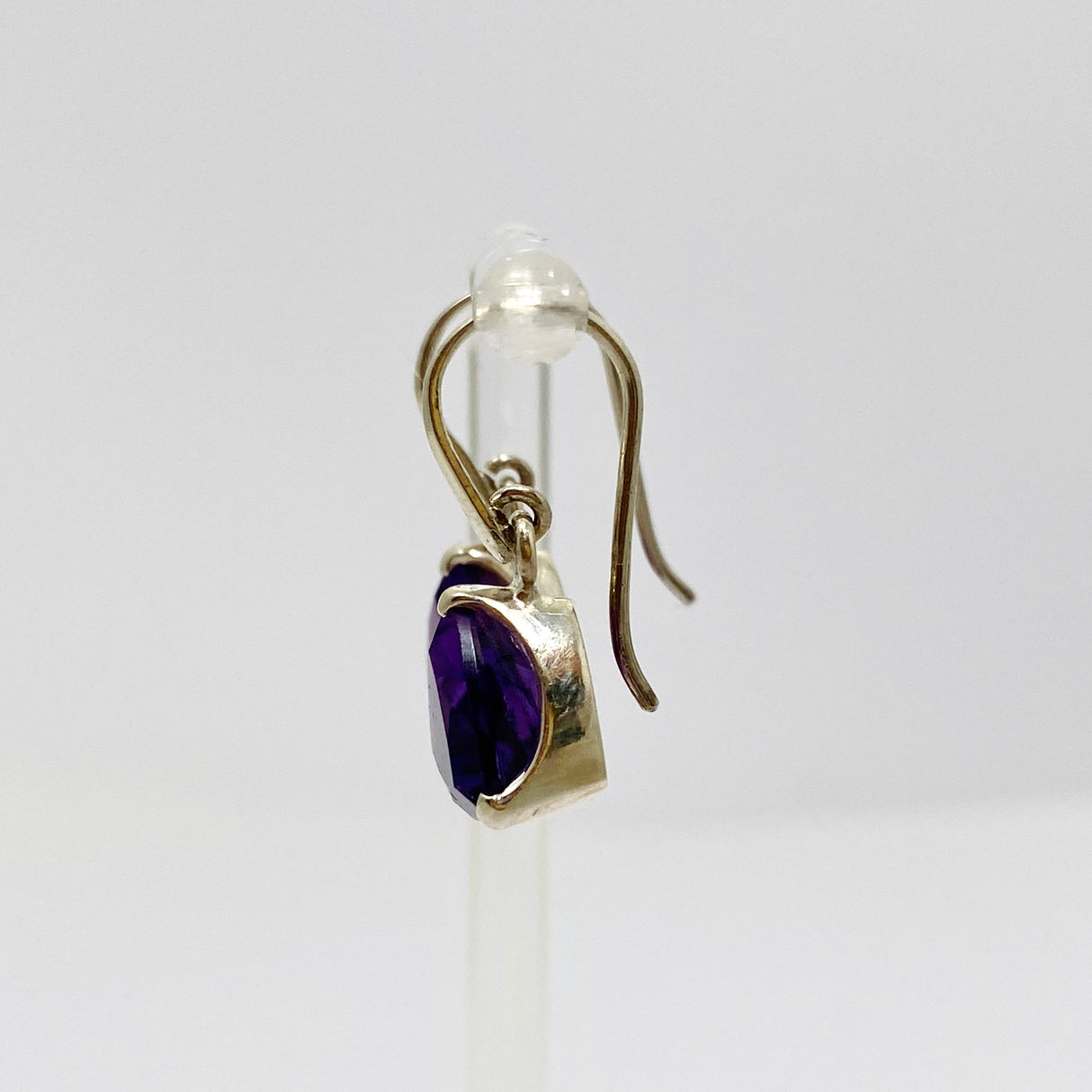 Amethyst Triangular Faceted Earrings PEG301