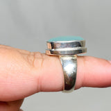 Aqua Chalcedony Rectangle Ring Size 7 KRGJ3247 - Nature's Magick