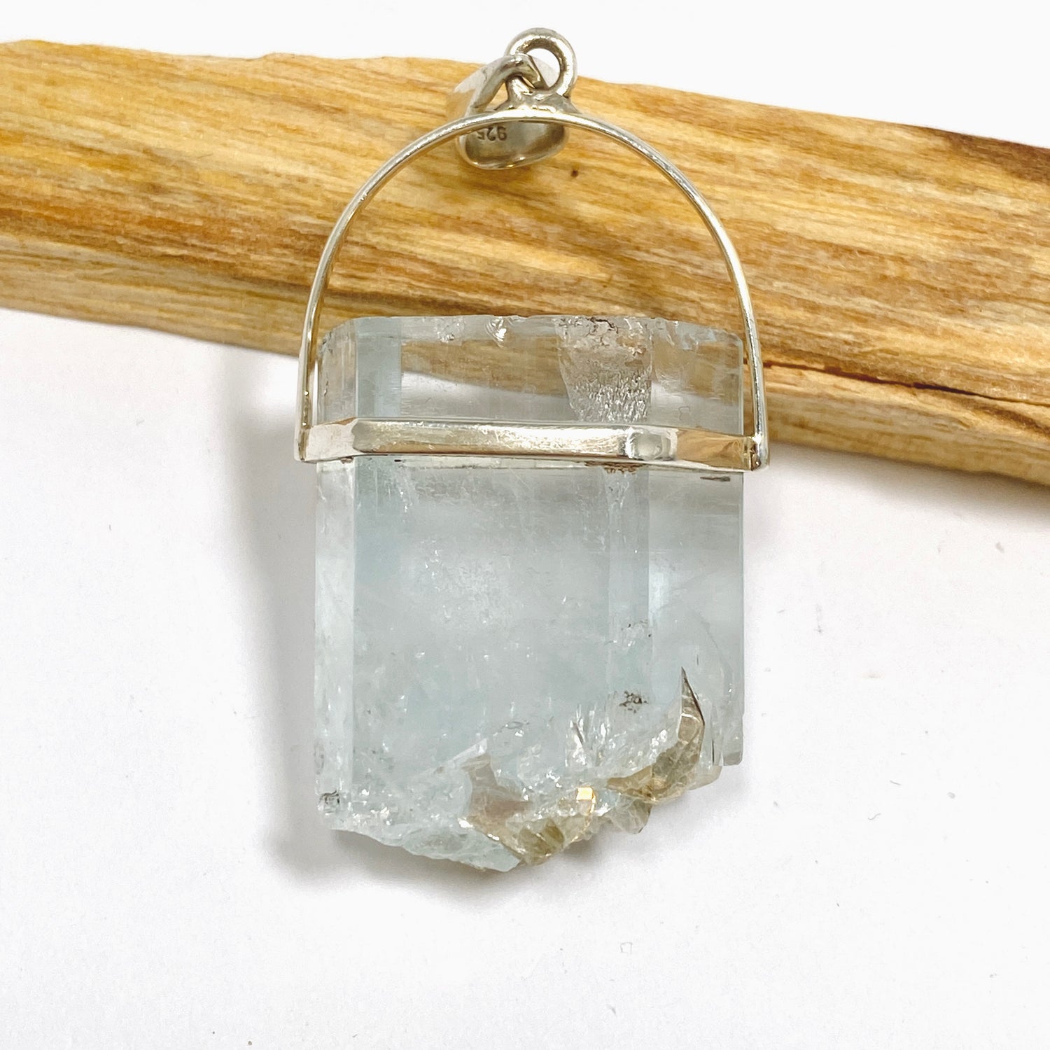 Aquamarine and Muscovite Raw Crystal Pendant PPGJ1101