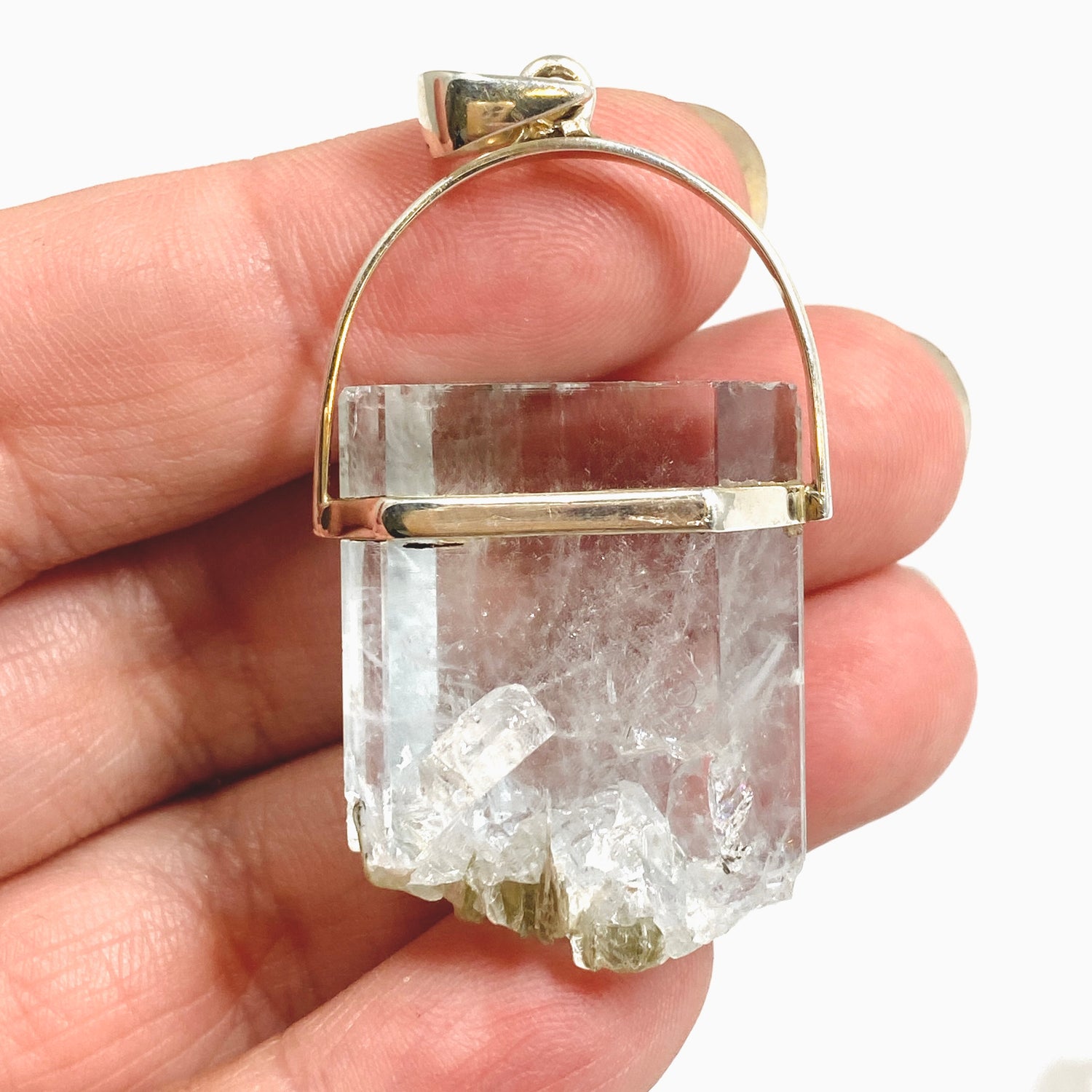 Aquamarine and Muscovite Raw Crystal Pendant PPGJ1101
