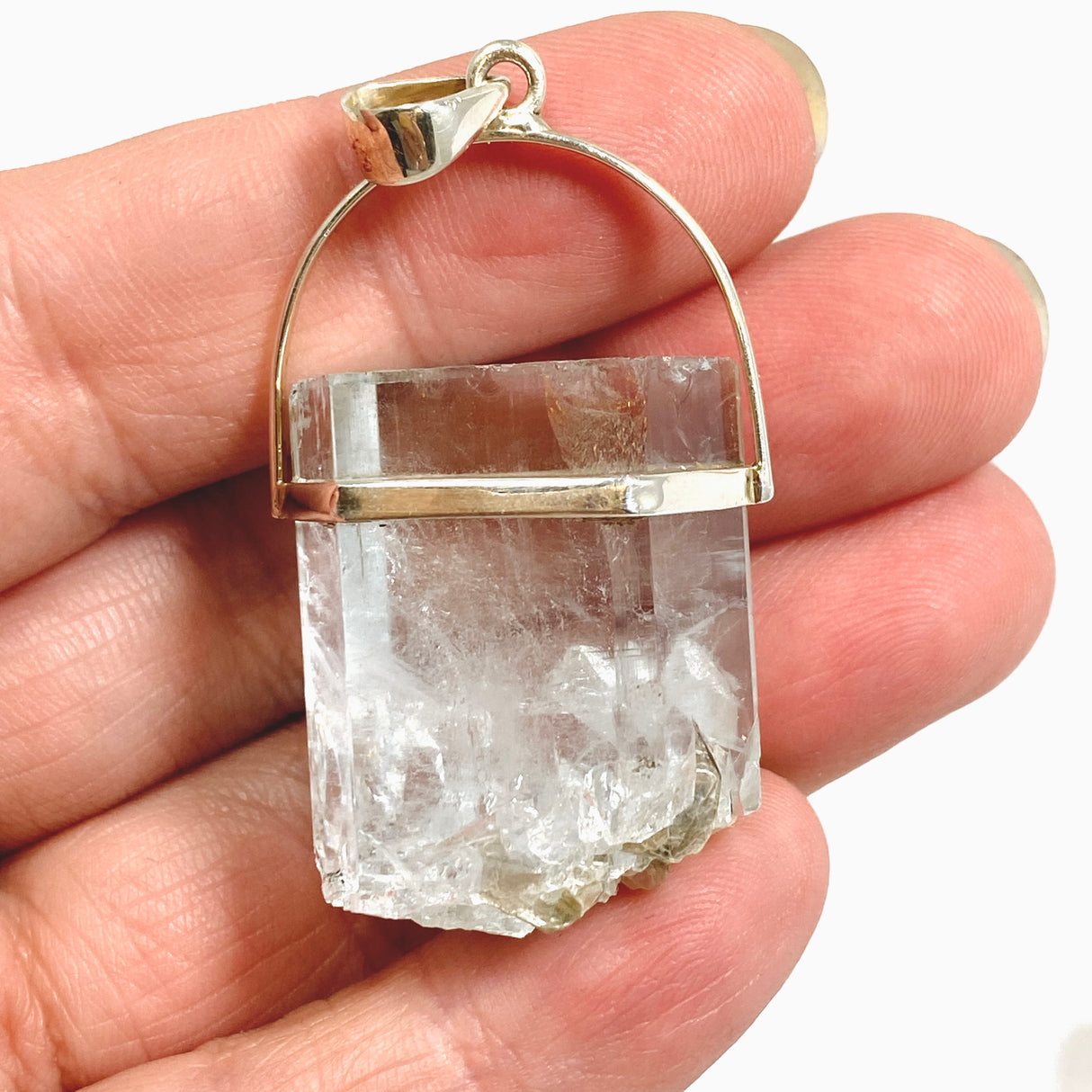 Aquamarine and Muscovite Raw Crystal Pendant PPGJ1101