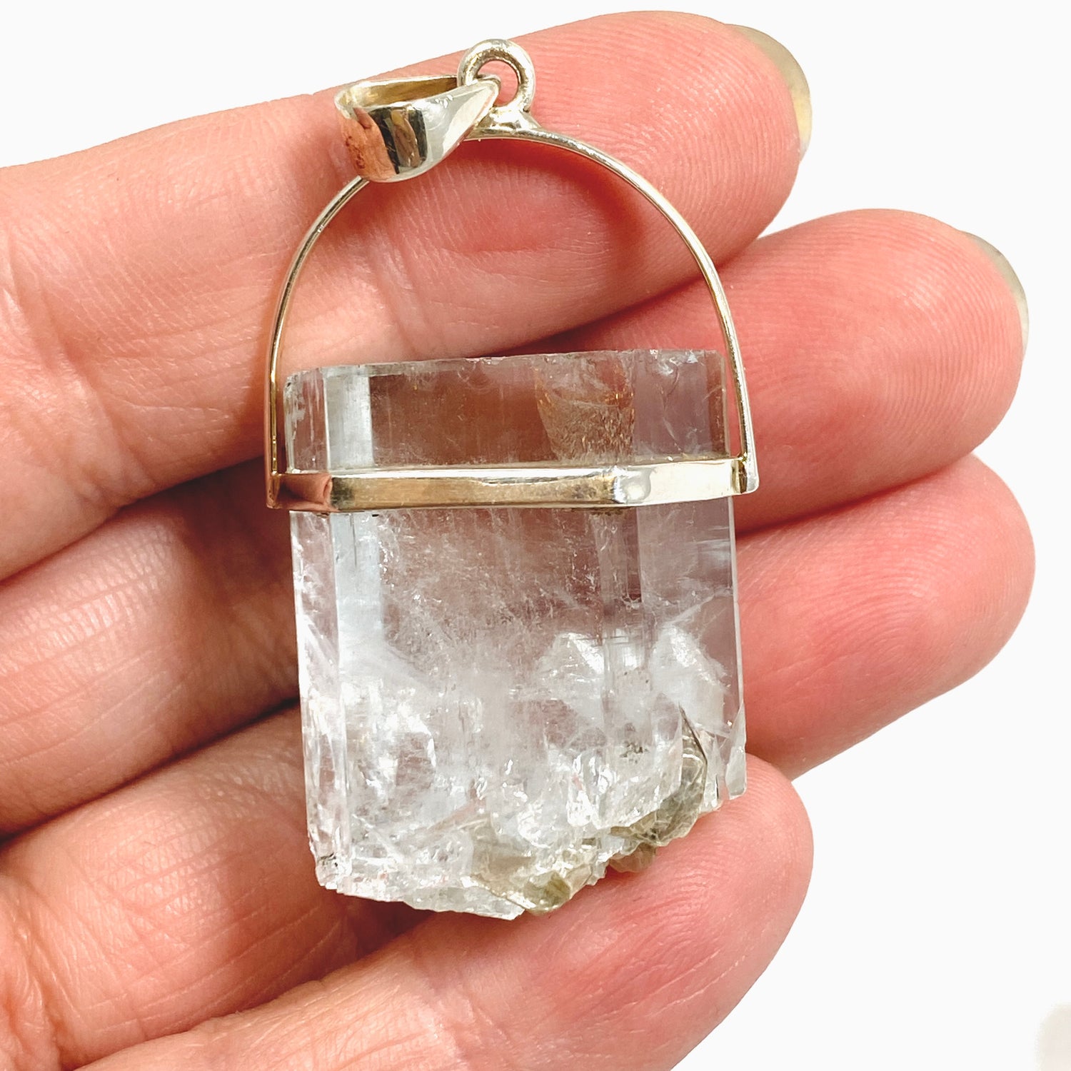Aquamarine and Muscovite Raw Crystal Pendant PPGJ1101