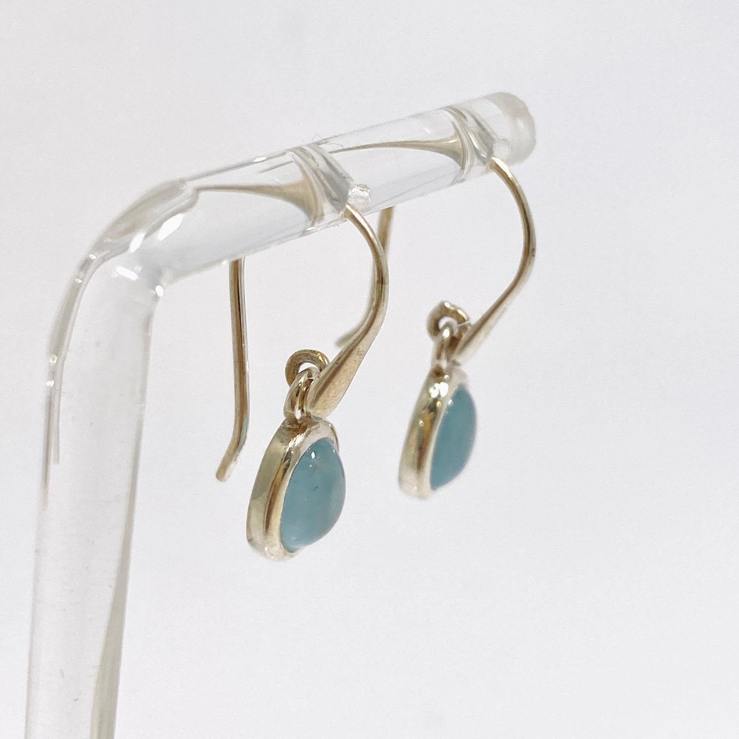 Aquamarine Oval Cabochon Earrings PEGJ344