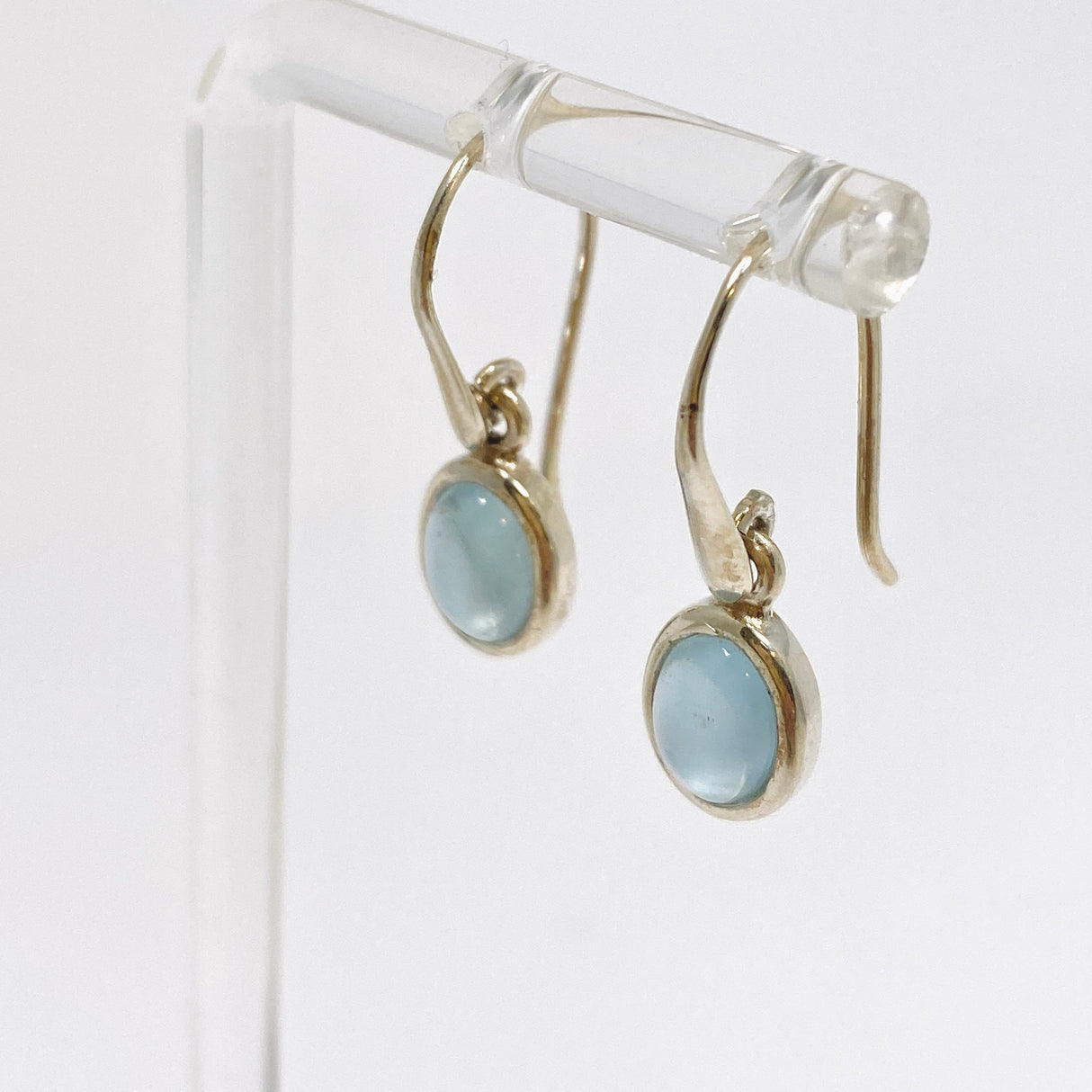 Aquamarine Oval Cabochon Earrings PEGJ344