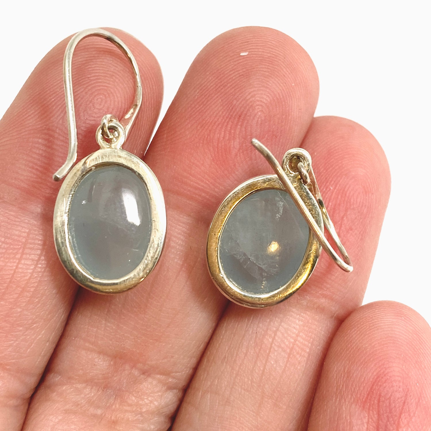 Aquamarine Oval Cabochon Earrings PEGJ345
