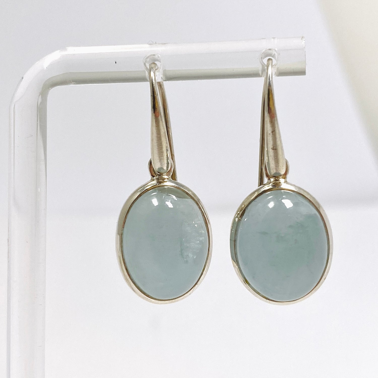 Aquamarine Oval Cabochon Earrings PEGJ345