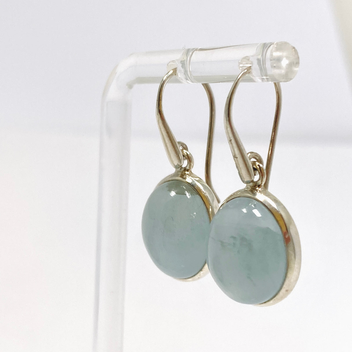 Aquamarine Oval Cabochon Earrings PEGJ345