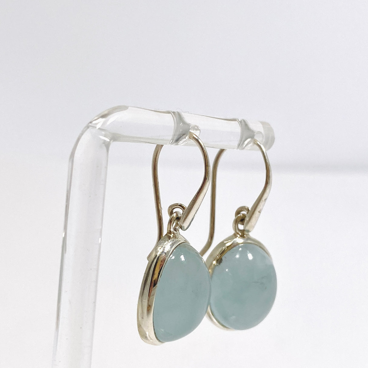 Aquamarine Oval Cabochon Earrings PEGJ345