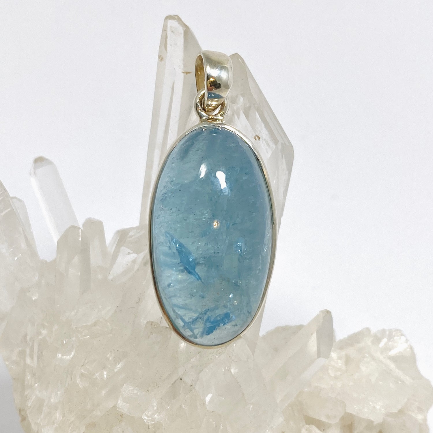Aquamarine Oval Cabochon Pendant PPGJ1123
