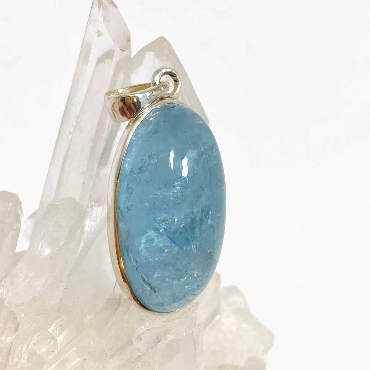 Aquamarine Oval Cabochon Pendant PPGJ1123