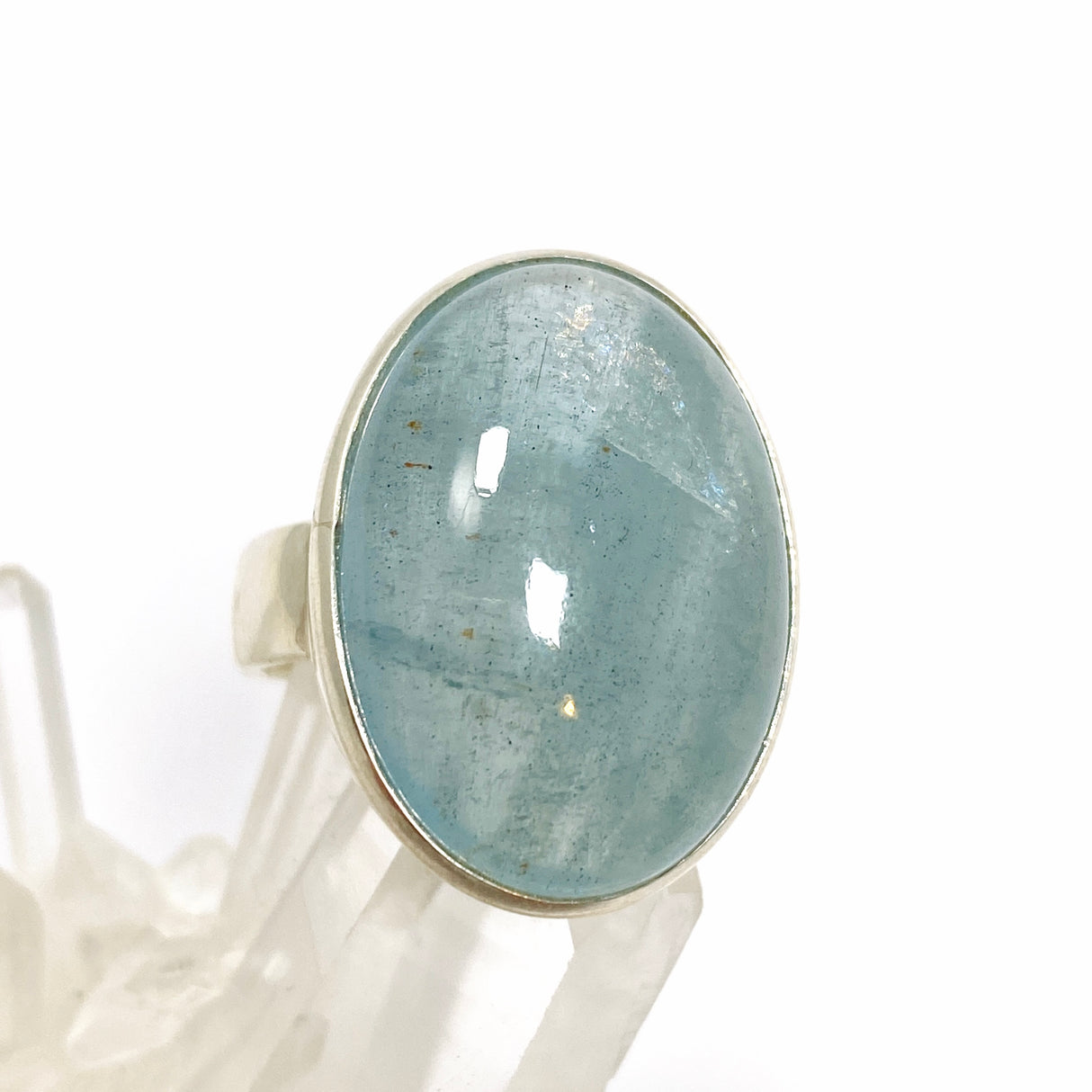 Aquamarine Oval Cabochon Ring Size 10 PRGJ809