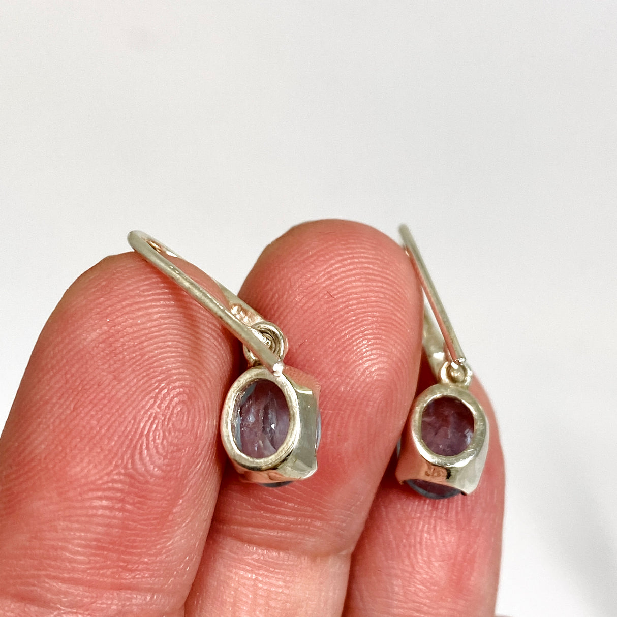 Aquamarine Oval Faceted Earrings PEGJ346