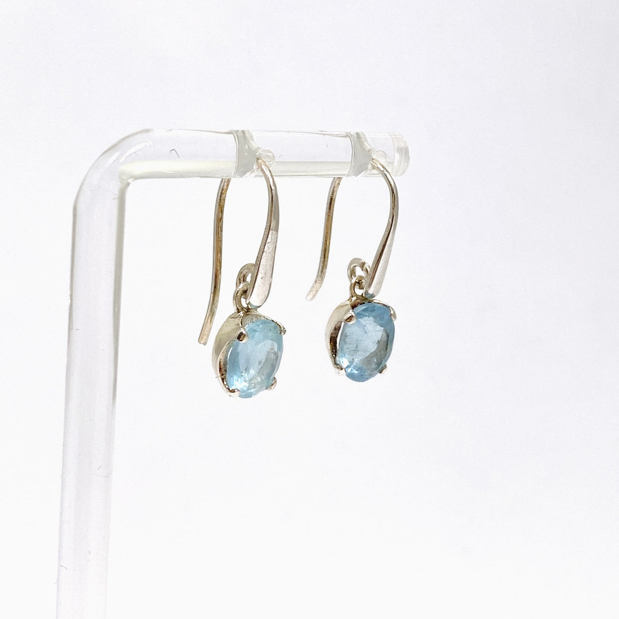 Aquamarine Oval Faceted Earrings PEGJ346