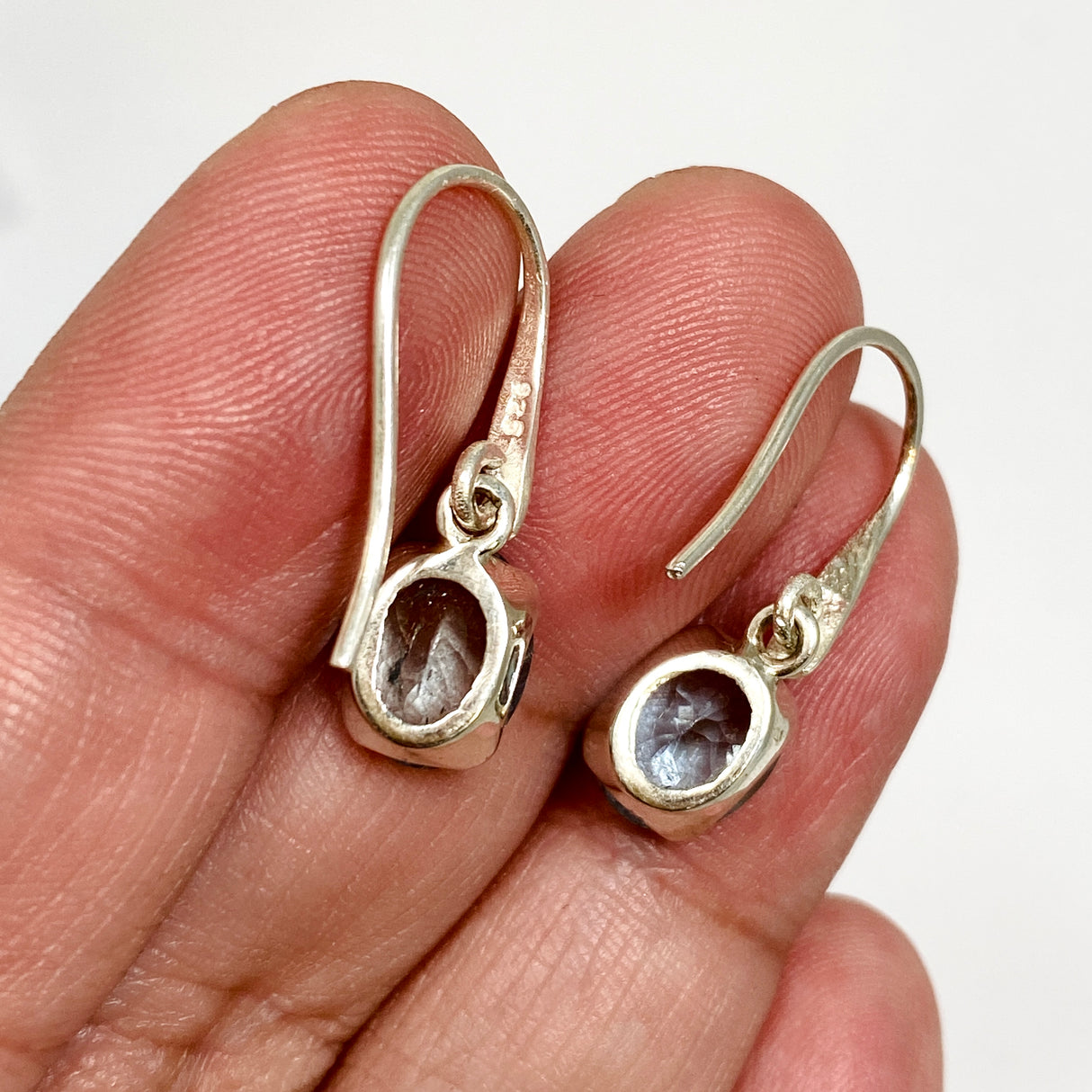 Aquamarine Oval Faceted Earrings PEGJ348