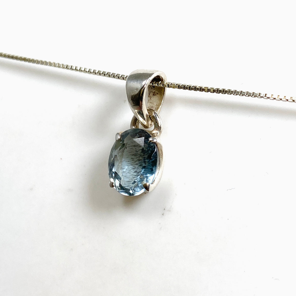 Aquamarine Oval Faceted Pendant PPGJ1126