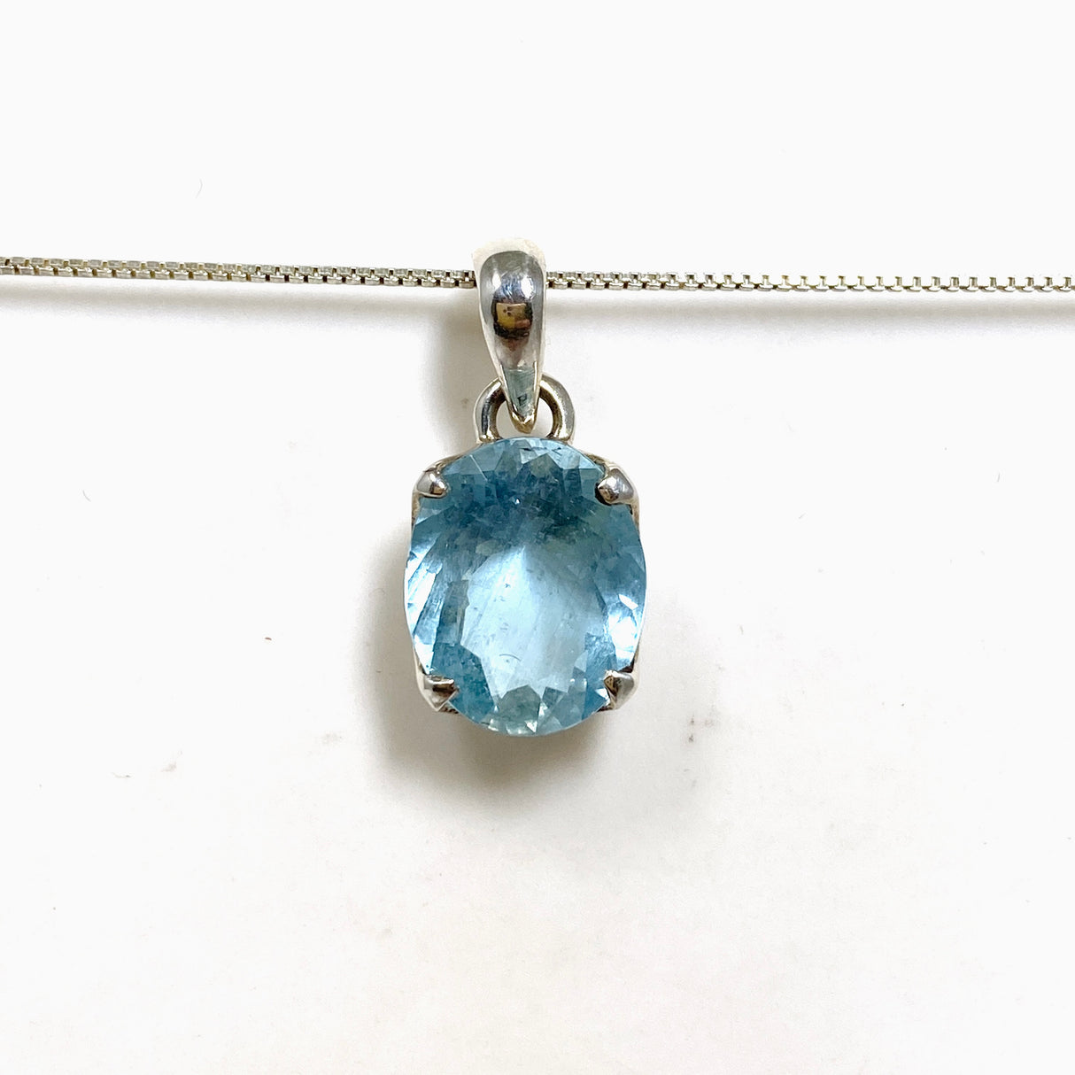 Aquamarine Oval Faceted Pendant PPGJ1127