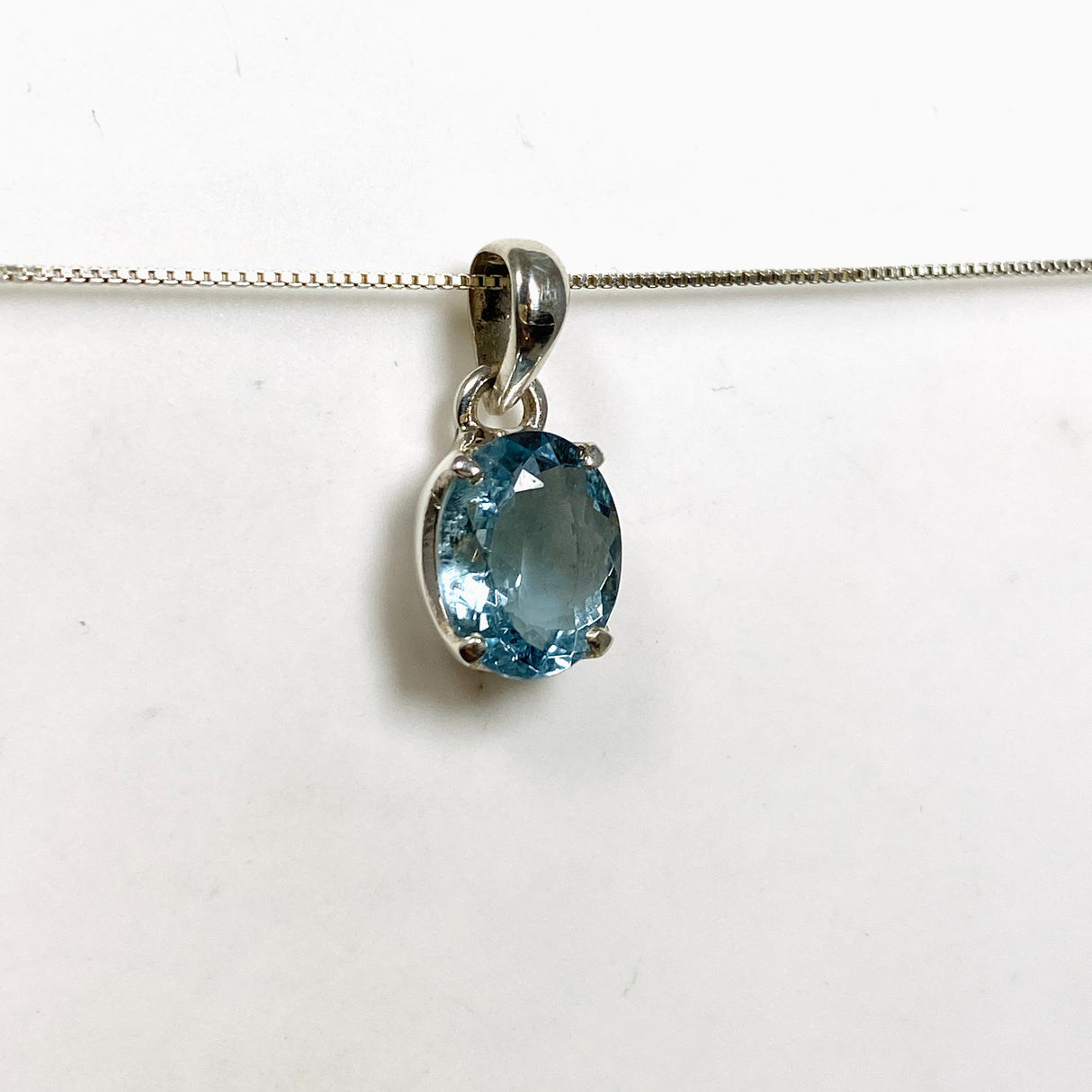 Aquamarine Oval Faceted Pendant PPGJ1128