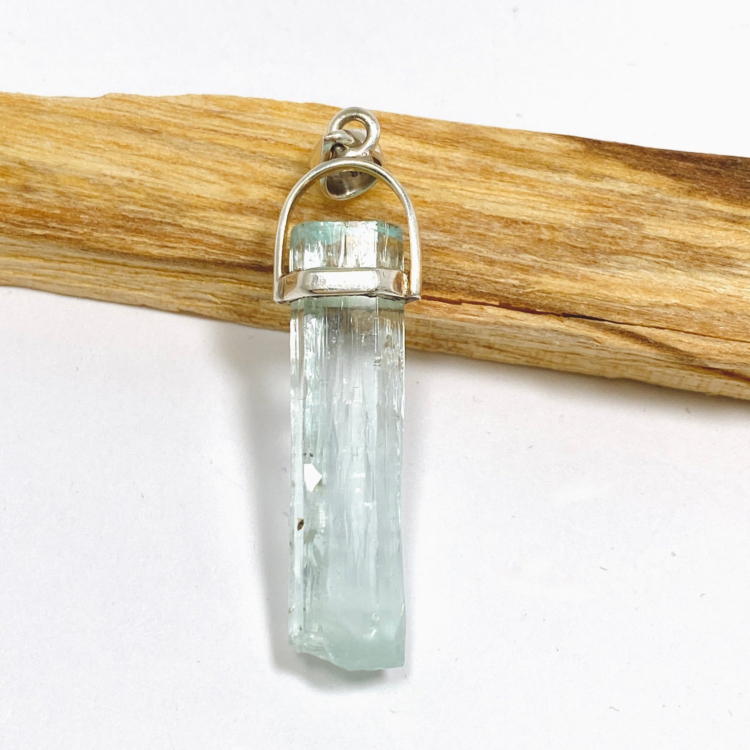 Aquamarine (Pakistan) Raw Crystal Pendant PPGJ1104
