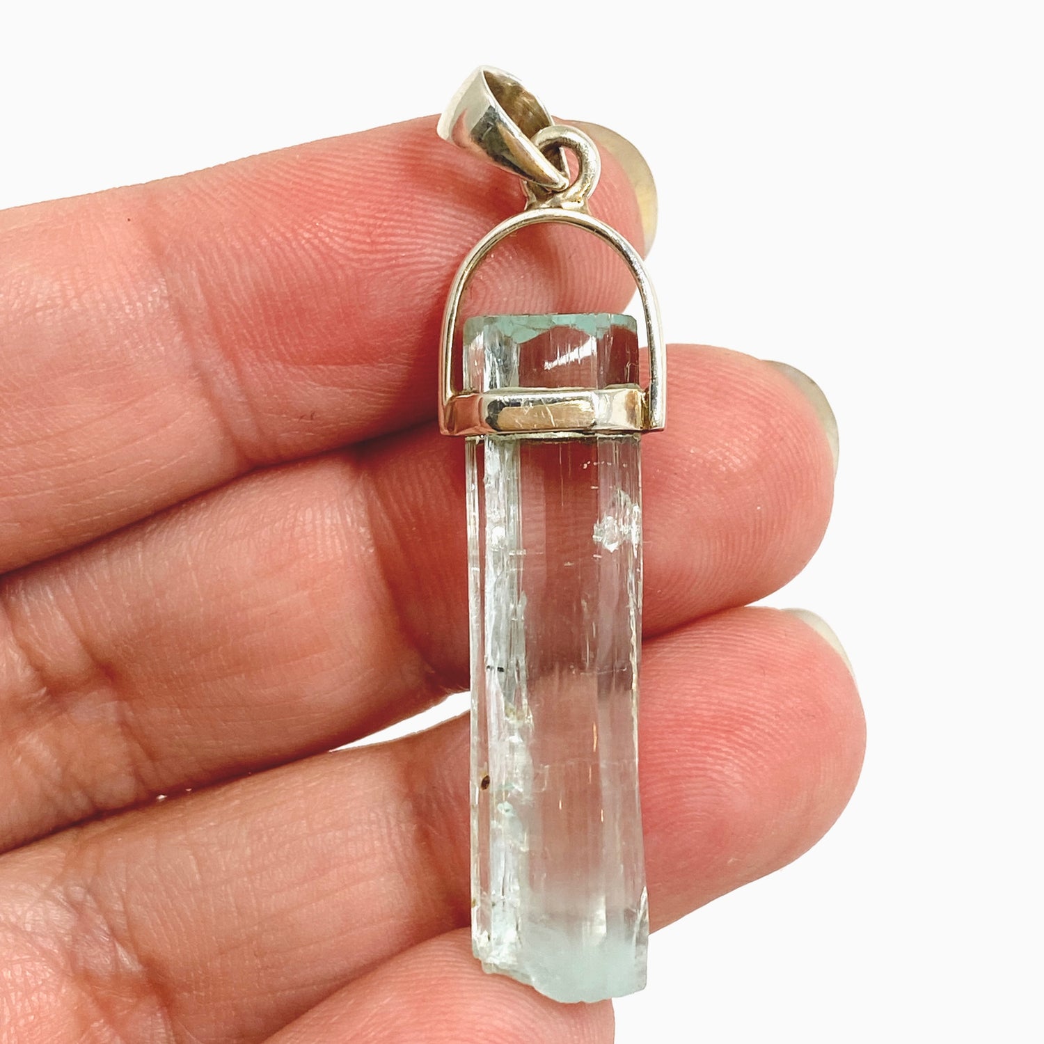 Aquamarine (Pakistan) Raw Crystal Pendant PPGJ1104