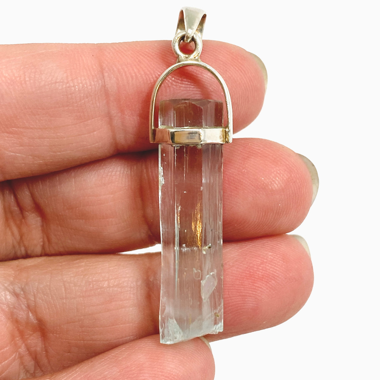Aquamarine (Pakistan) Raw Crystal Pendant PPGJ1104