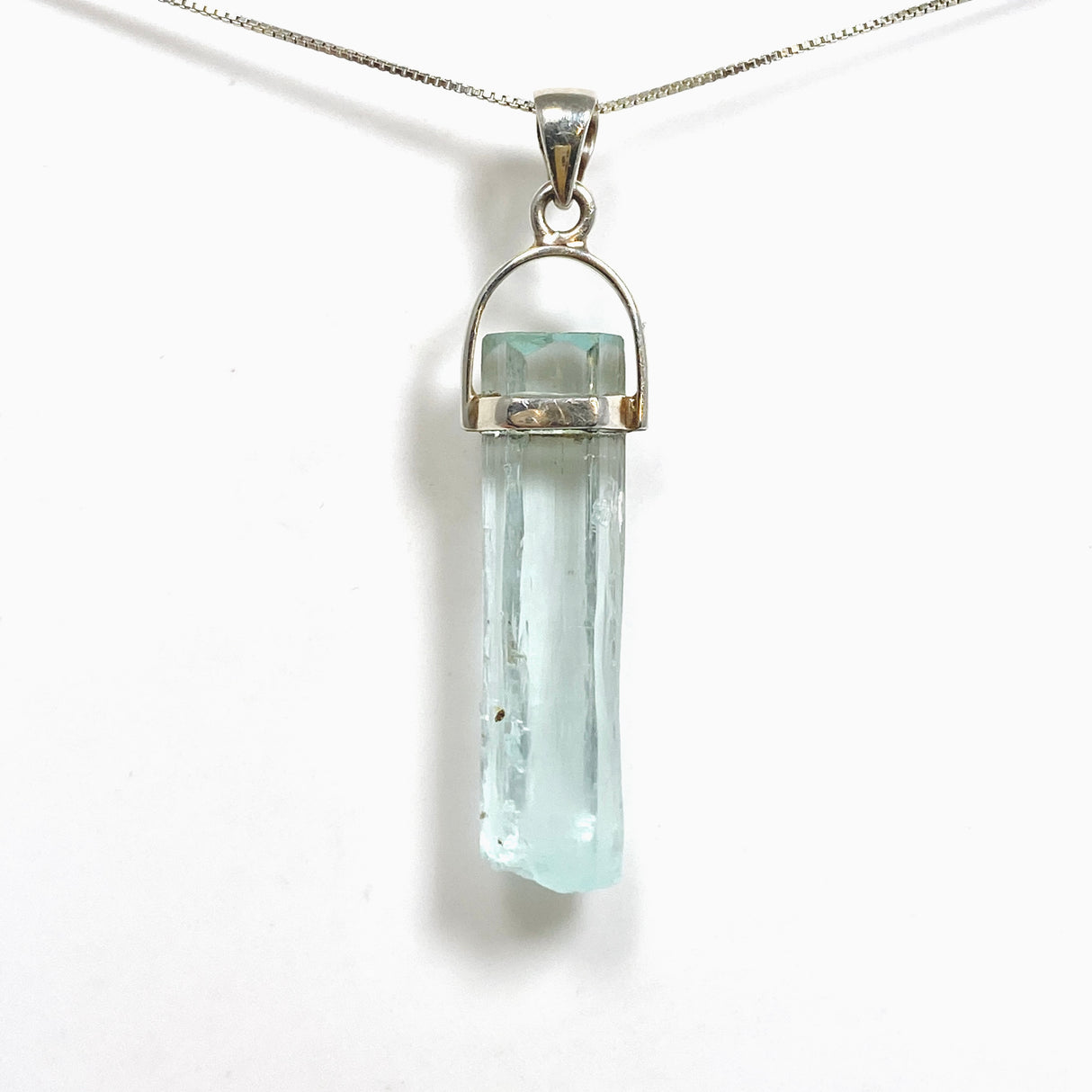Aquamarine (Pakistan) Raw Crystal Pendant PPGJ1104