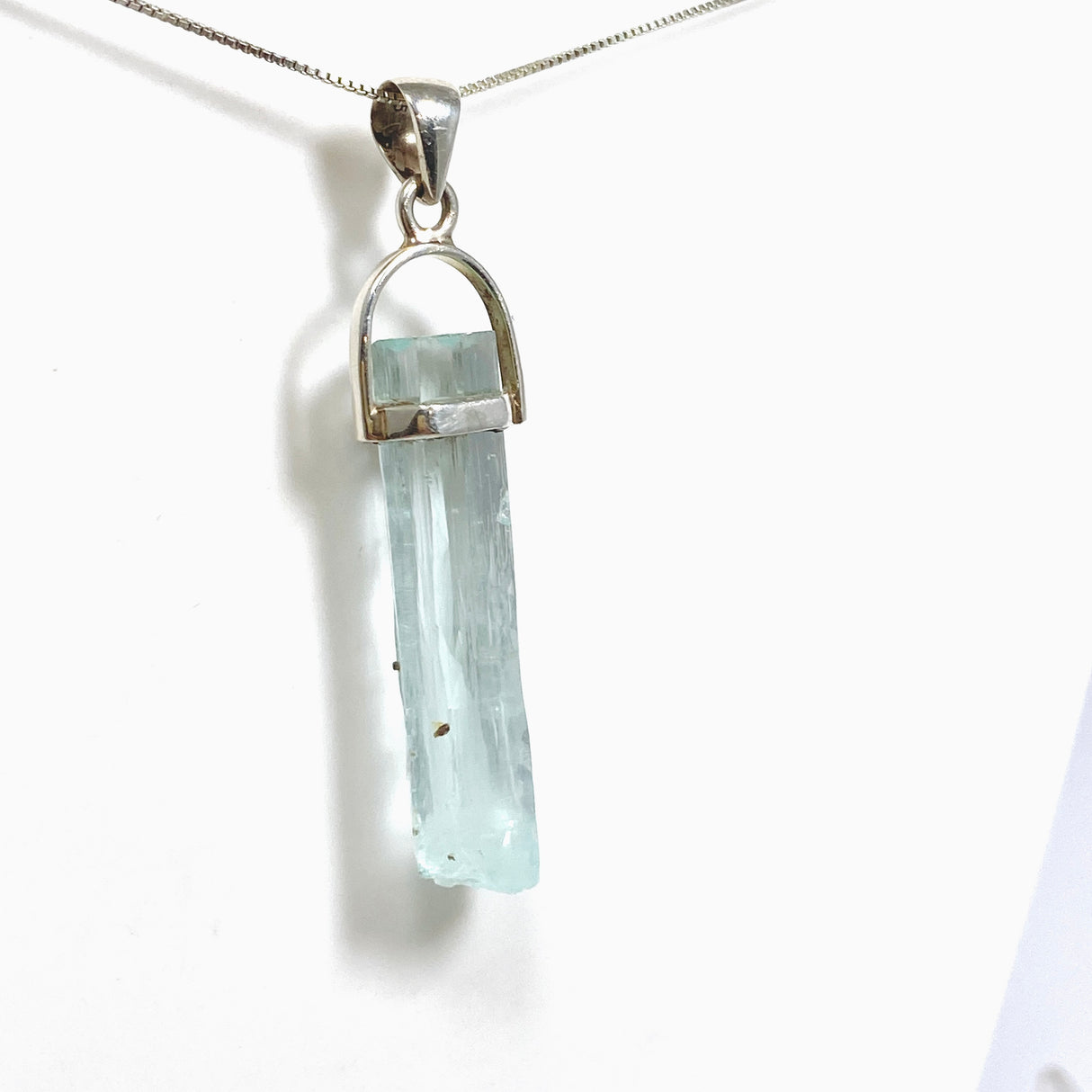 Aquamarine (Pakistan) Raw Crystal Pendant PPGJ1104
