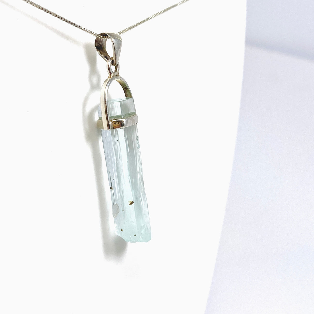 Aquamarine (Pakistan) Raw Crystal Pendant PPGJ1104