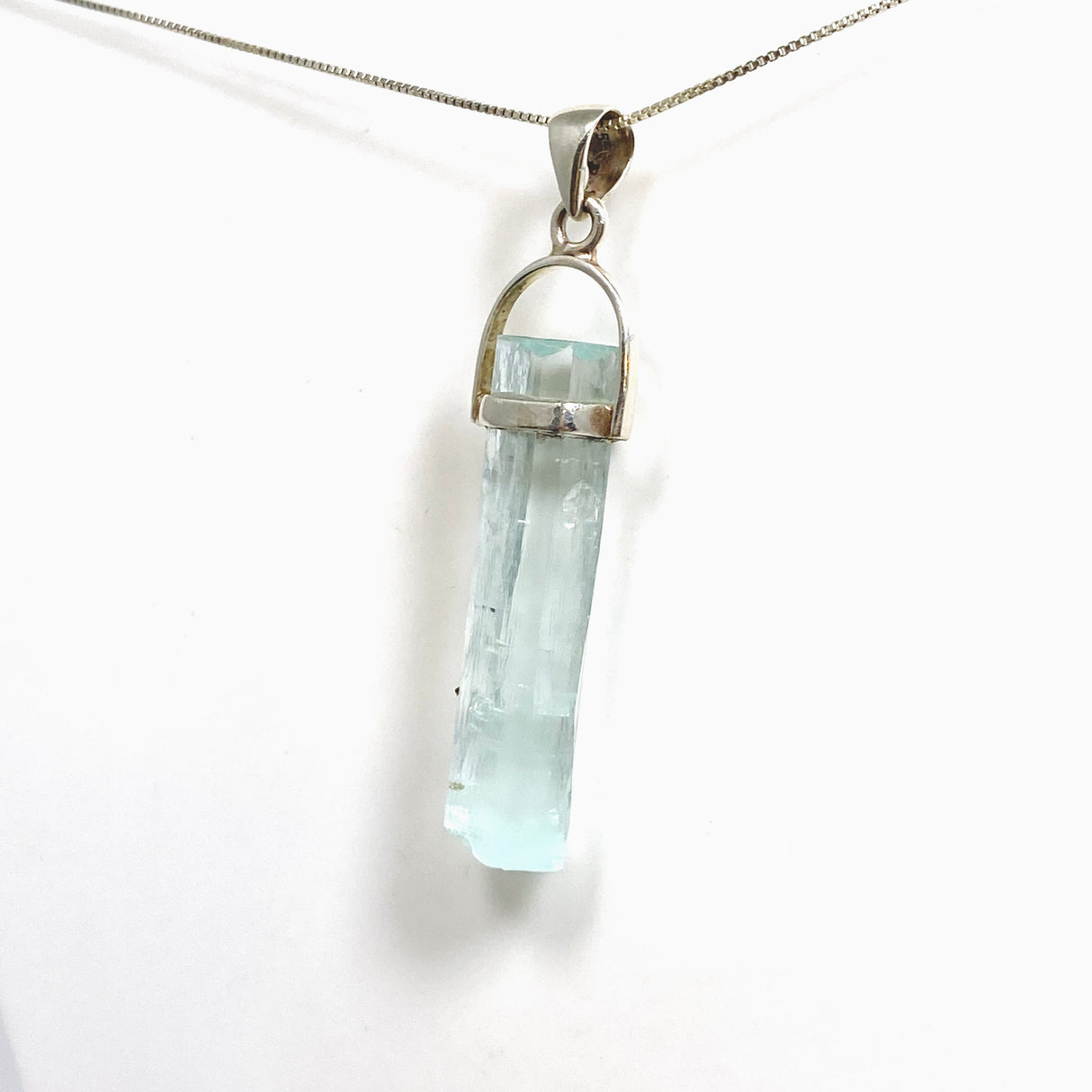 Aquamarine (Pakistan) Raw Crystal Pendant PPGJ1104