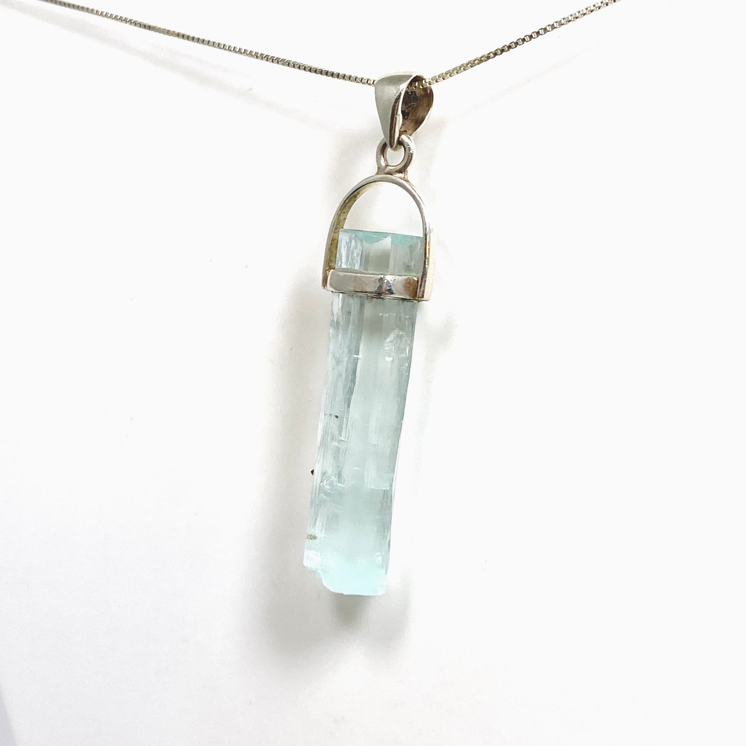 Aquamarine (Pakistan) Raw Crystal Pendant PPGJ1104