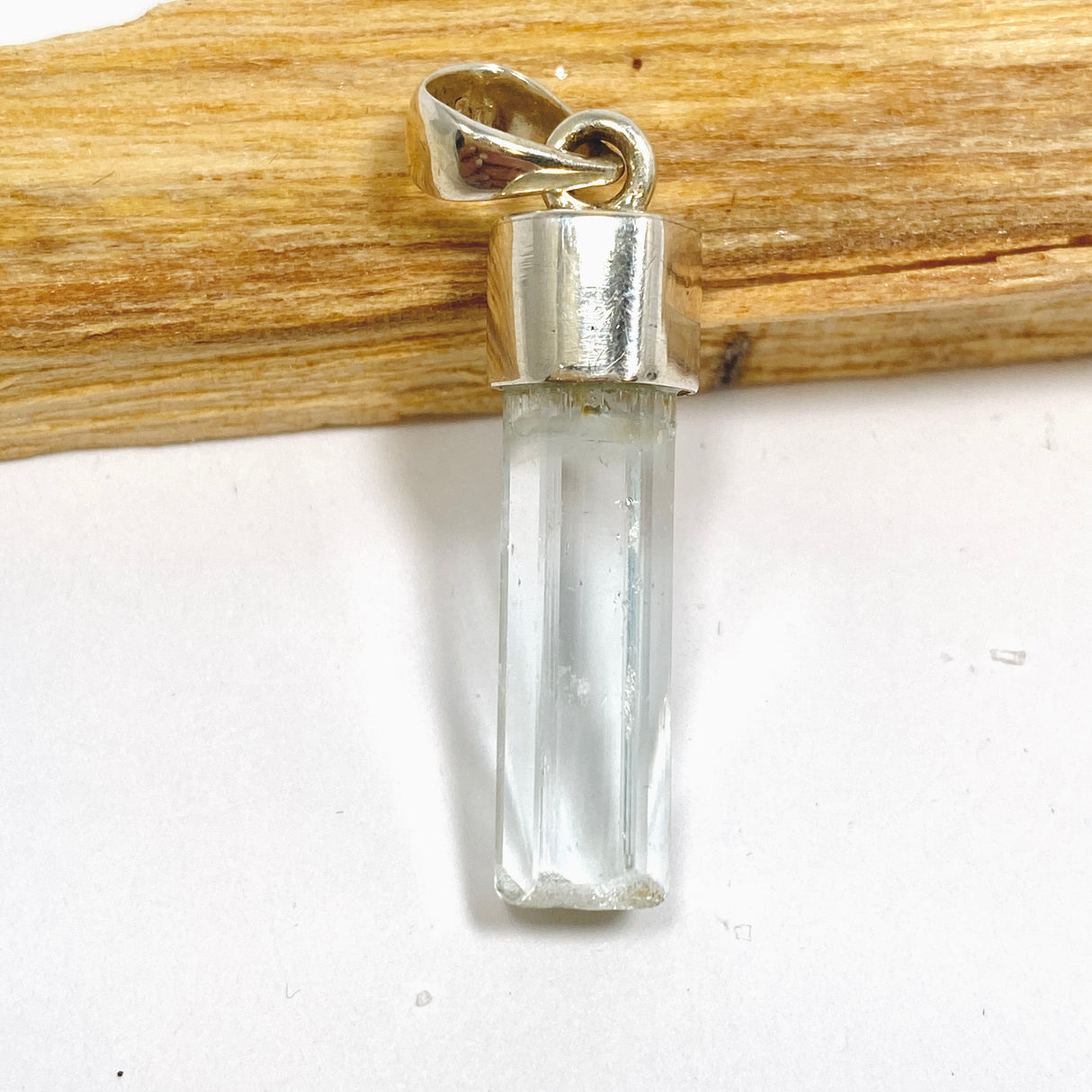 Aquamarine (Pakistan) Raw Crystal Pendant PPGJ1105