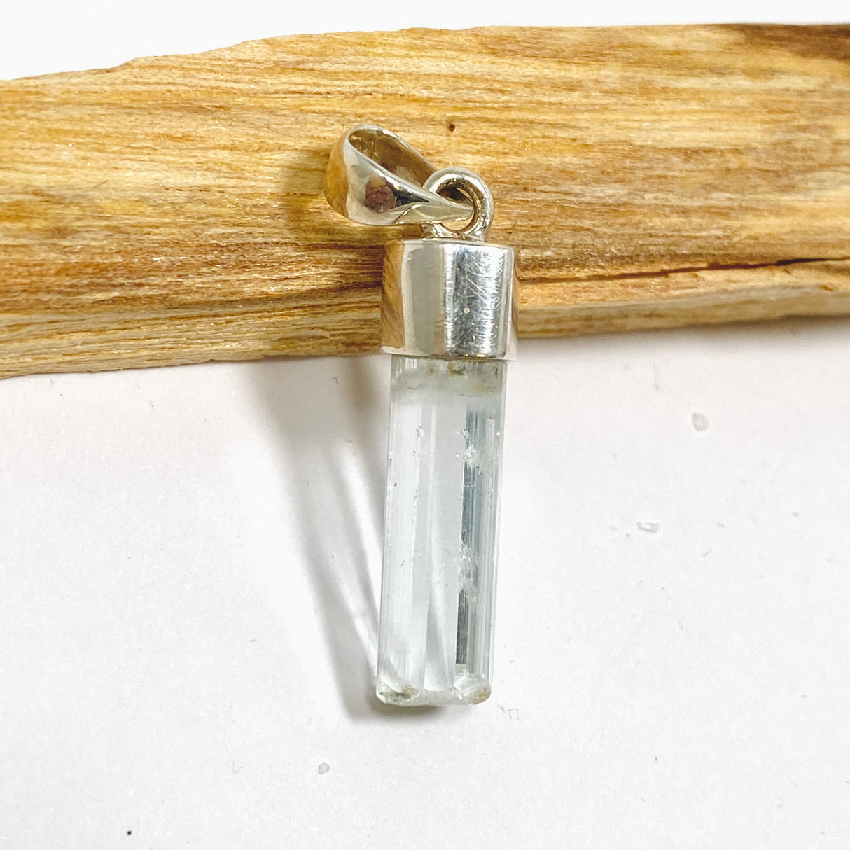Aquamarine (Pakistan) Raw Crystal Pendant PPGJ1105