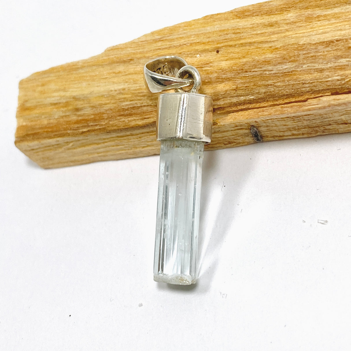Aquamarine (Pakistan) Raw Crystal Pendant PPGJ1105