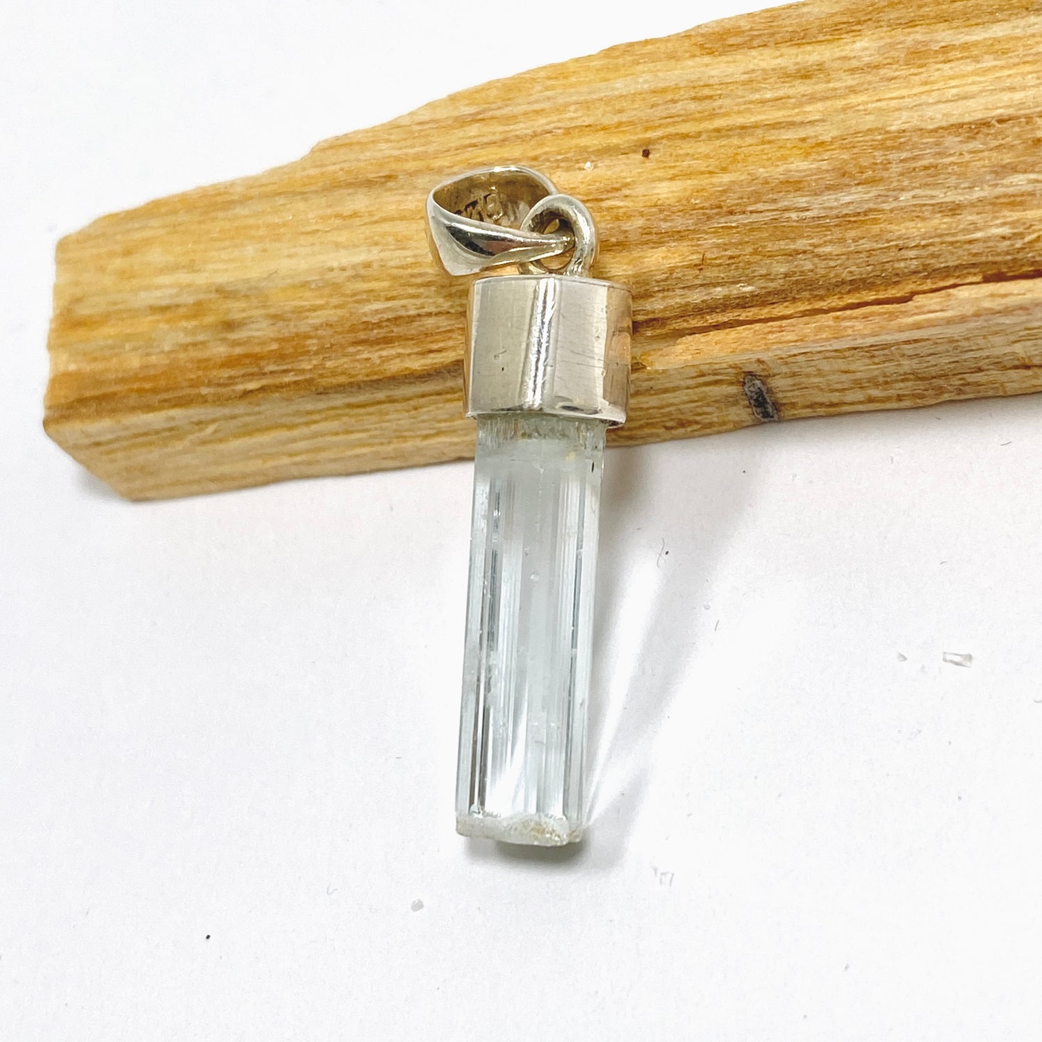 Aquamarine (Pakistan) Raw Crystal Pendant PPGJ1105