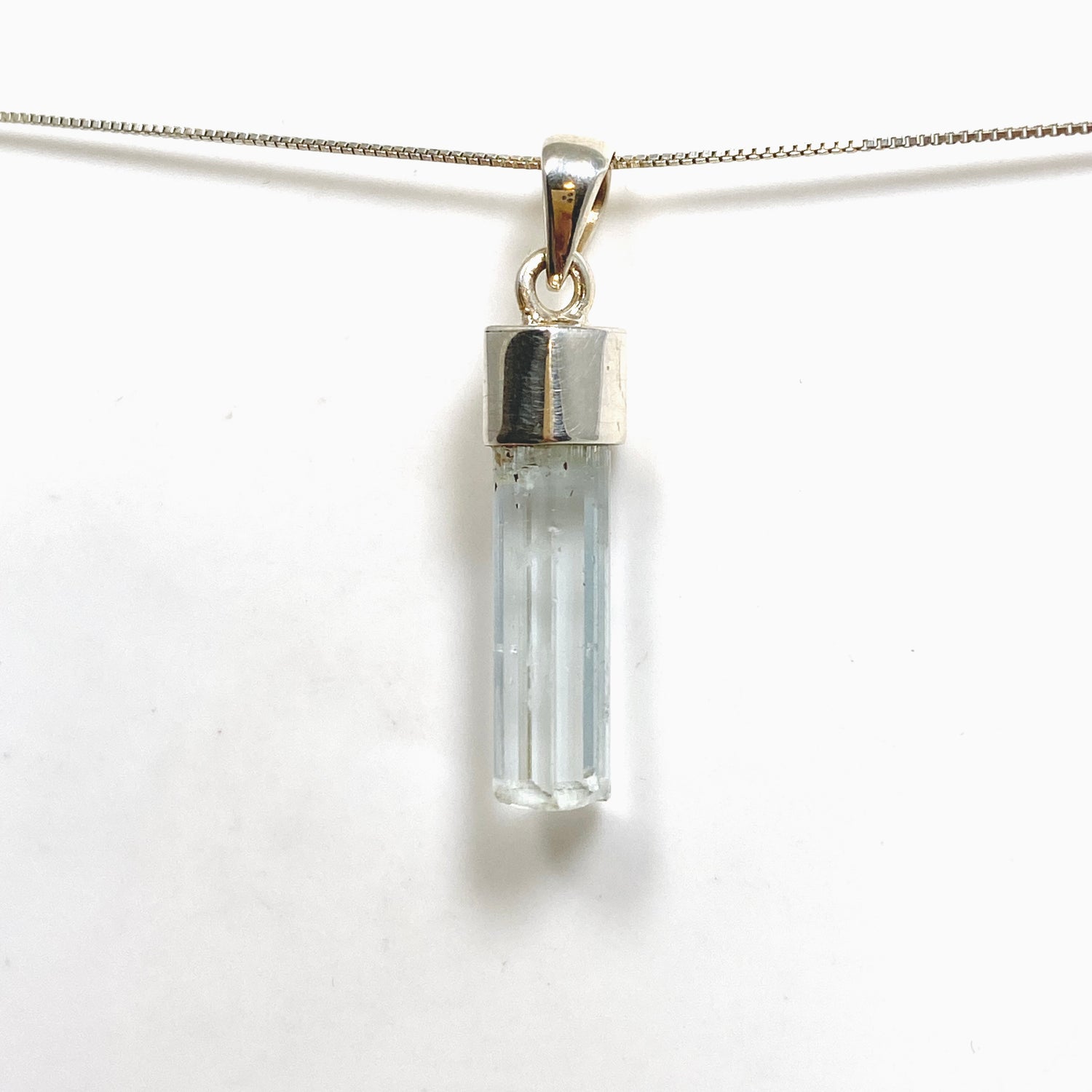 Aquamarine (Pakistan) Raw Crystal Pendant PPGJ1105