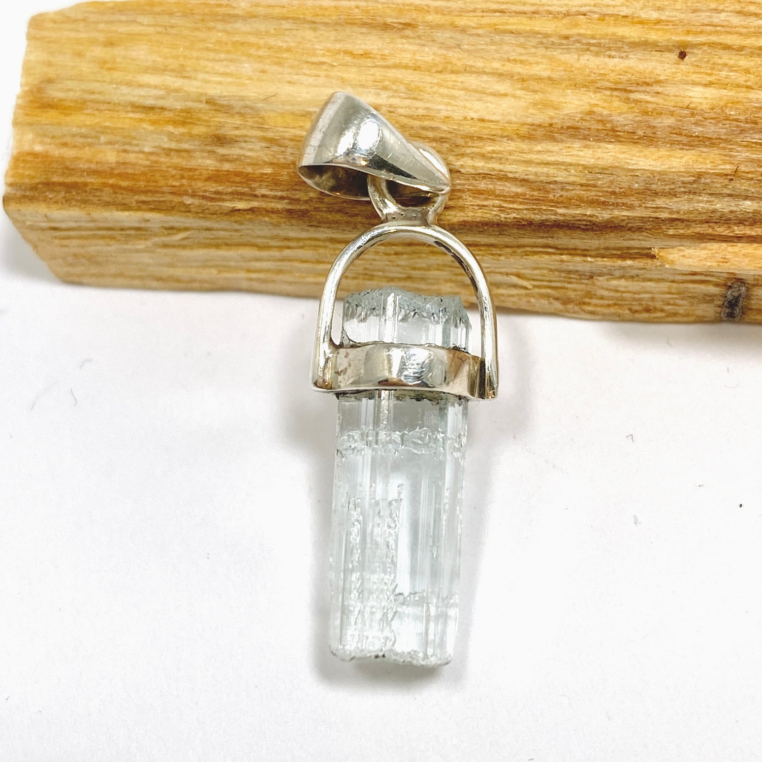 Aquamarine (Pakistan) Raw Crystal Pendant PPGJ1106