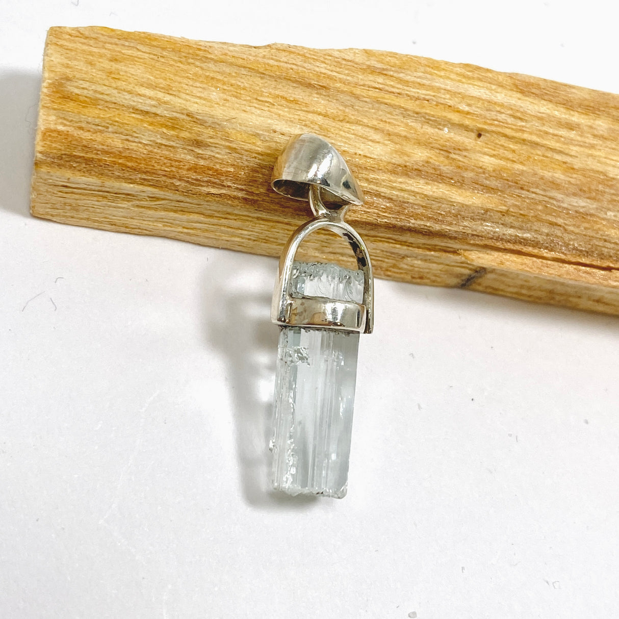 Aquamarine (Pakistan) Raw Crystal Pendant PPGJ1106