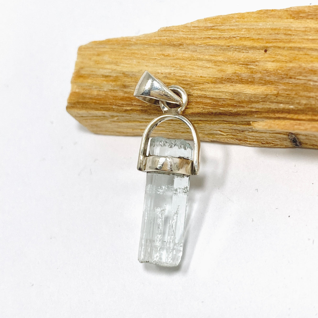 Aquamarine (Pakistan) Raw Crystal Pendant PPGJ1106