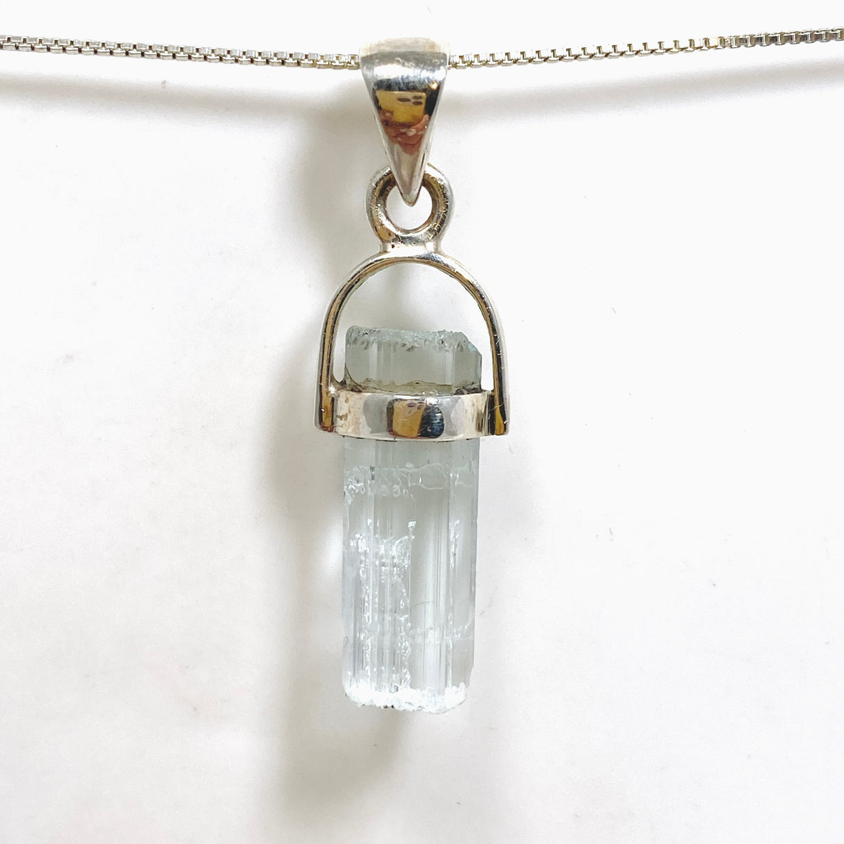 Aquamarine (Pakistan) Raw Crystal Pendant PPGJ1106