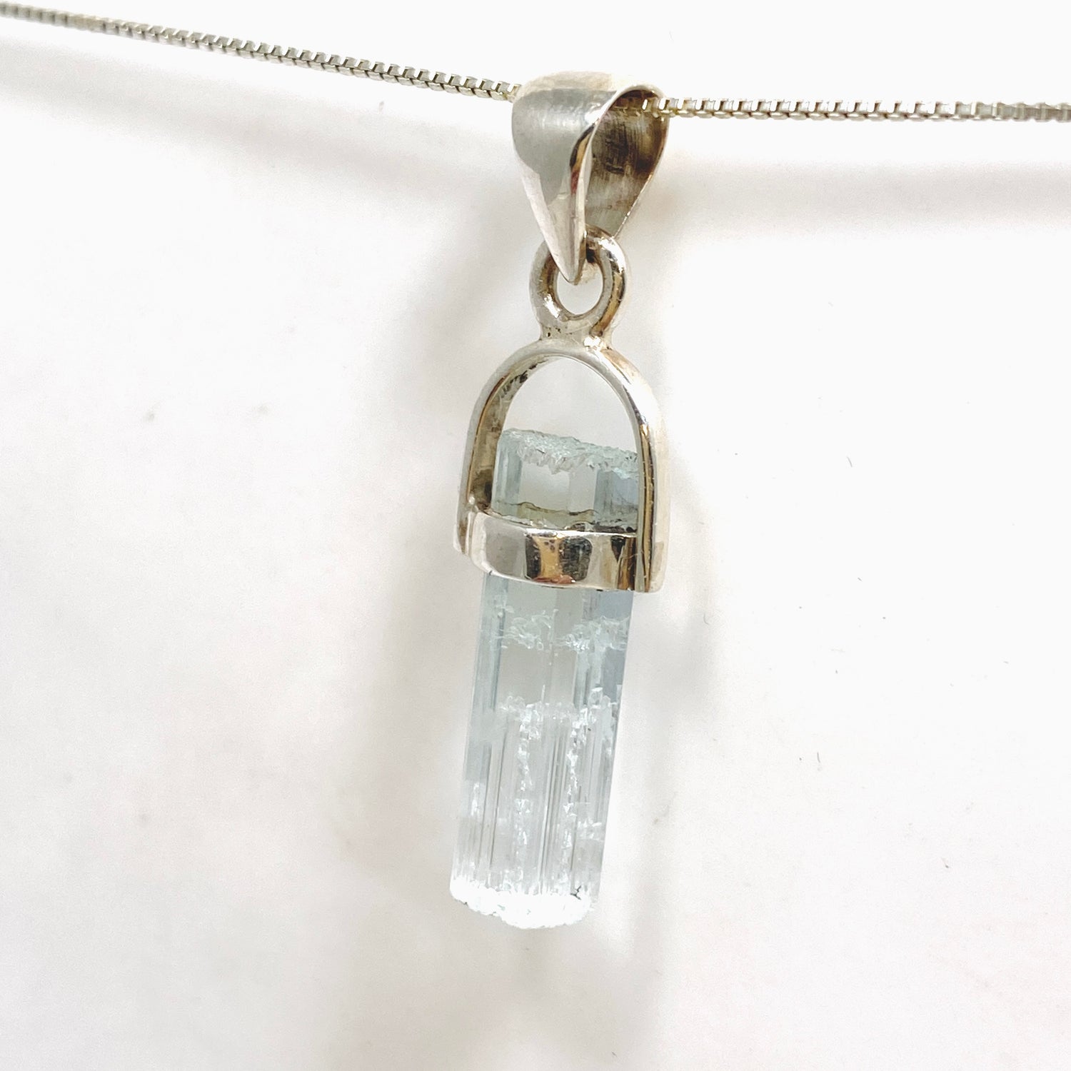 Aquamarine (Pakistan) Raw Crystal Pendant PPGJ1106